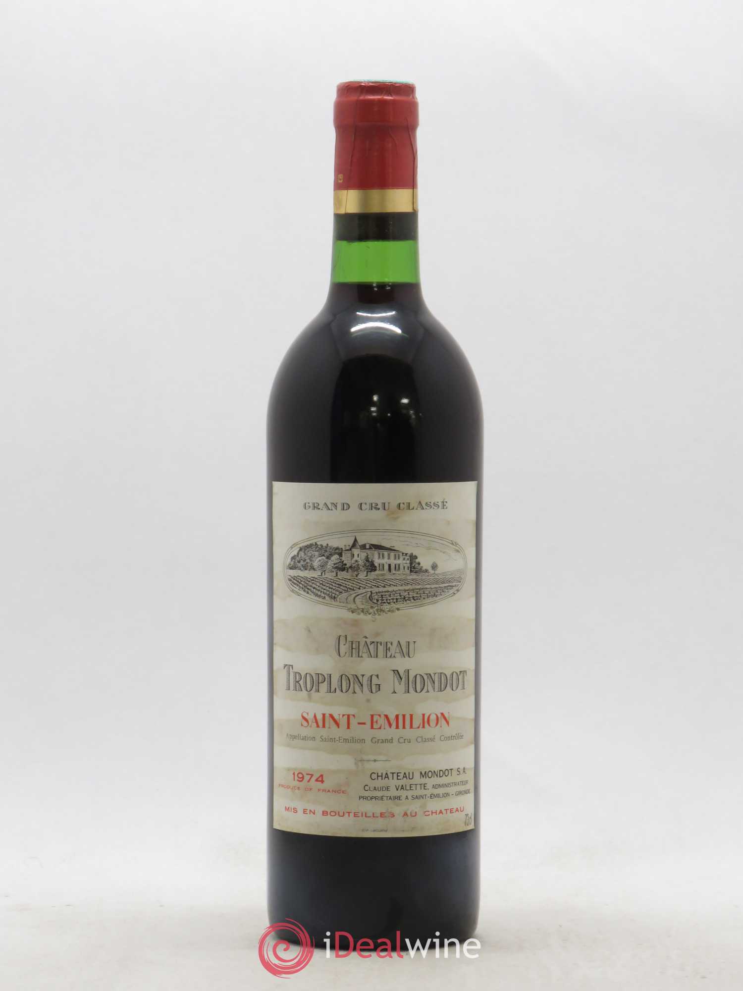 Château Troplong Mondot 1er Grand Cru Classé B 1974 - Lot de 1 bouteille - 0