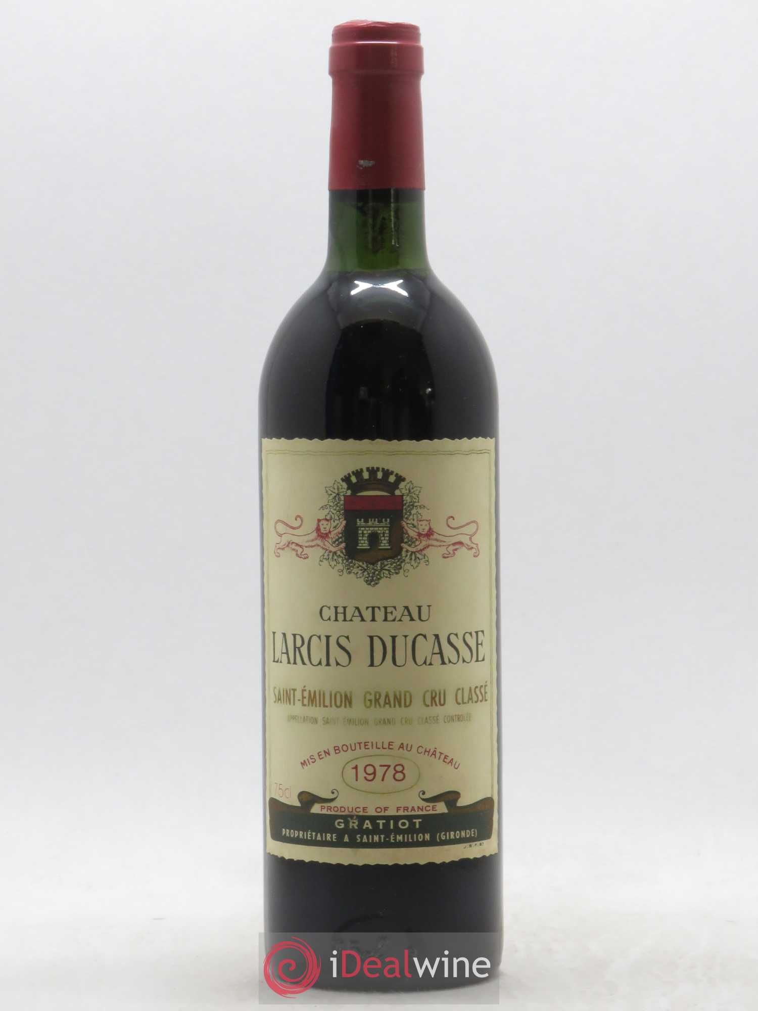 Château Larcis Ducasse 1er Grand Cru Classé B 1978 - Lot de 1 bouteille - 0