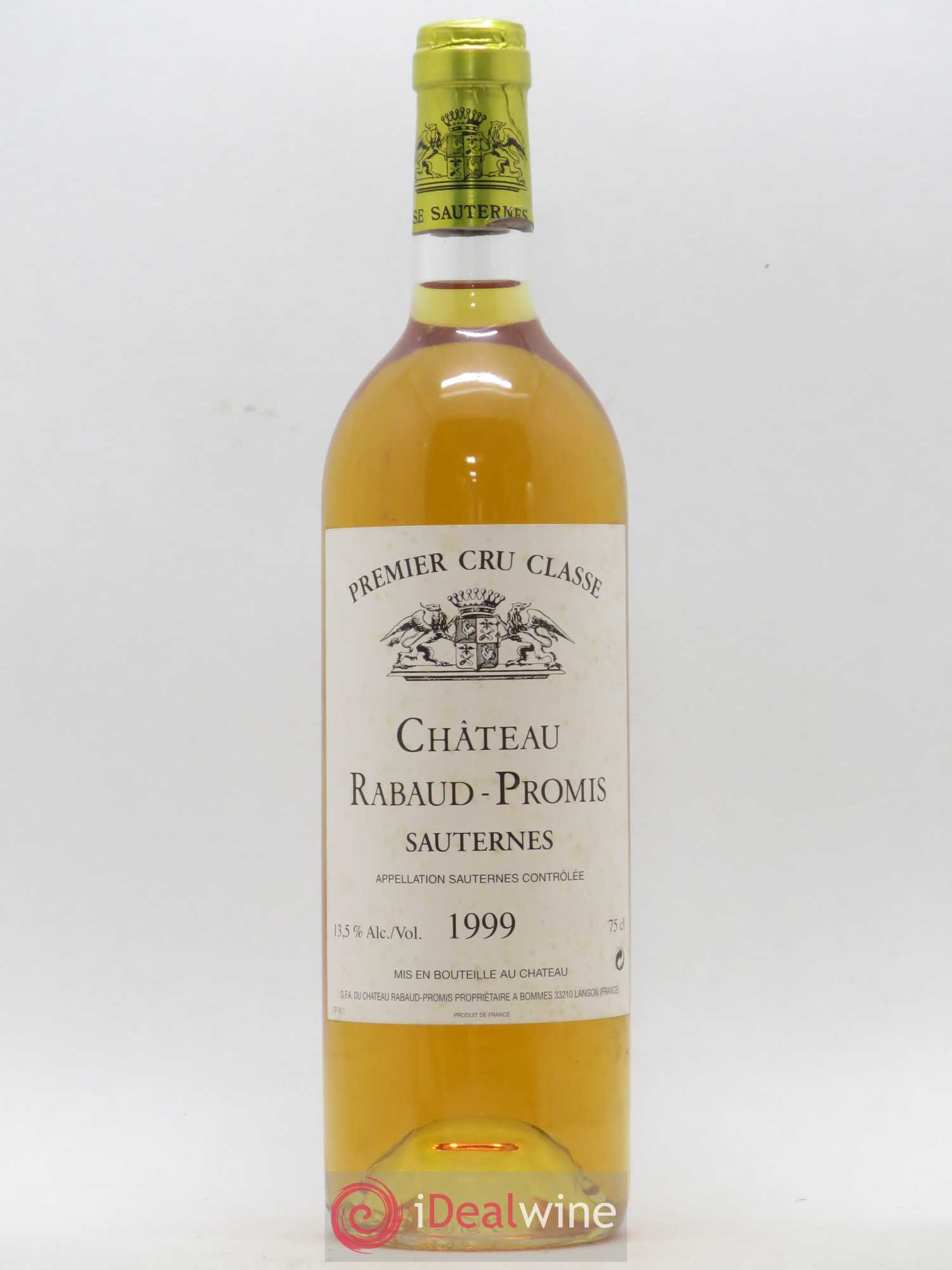 Château Rabaud Promis 1er Grand Cru Classé 1999 - Posten von 1 Flasche - 0