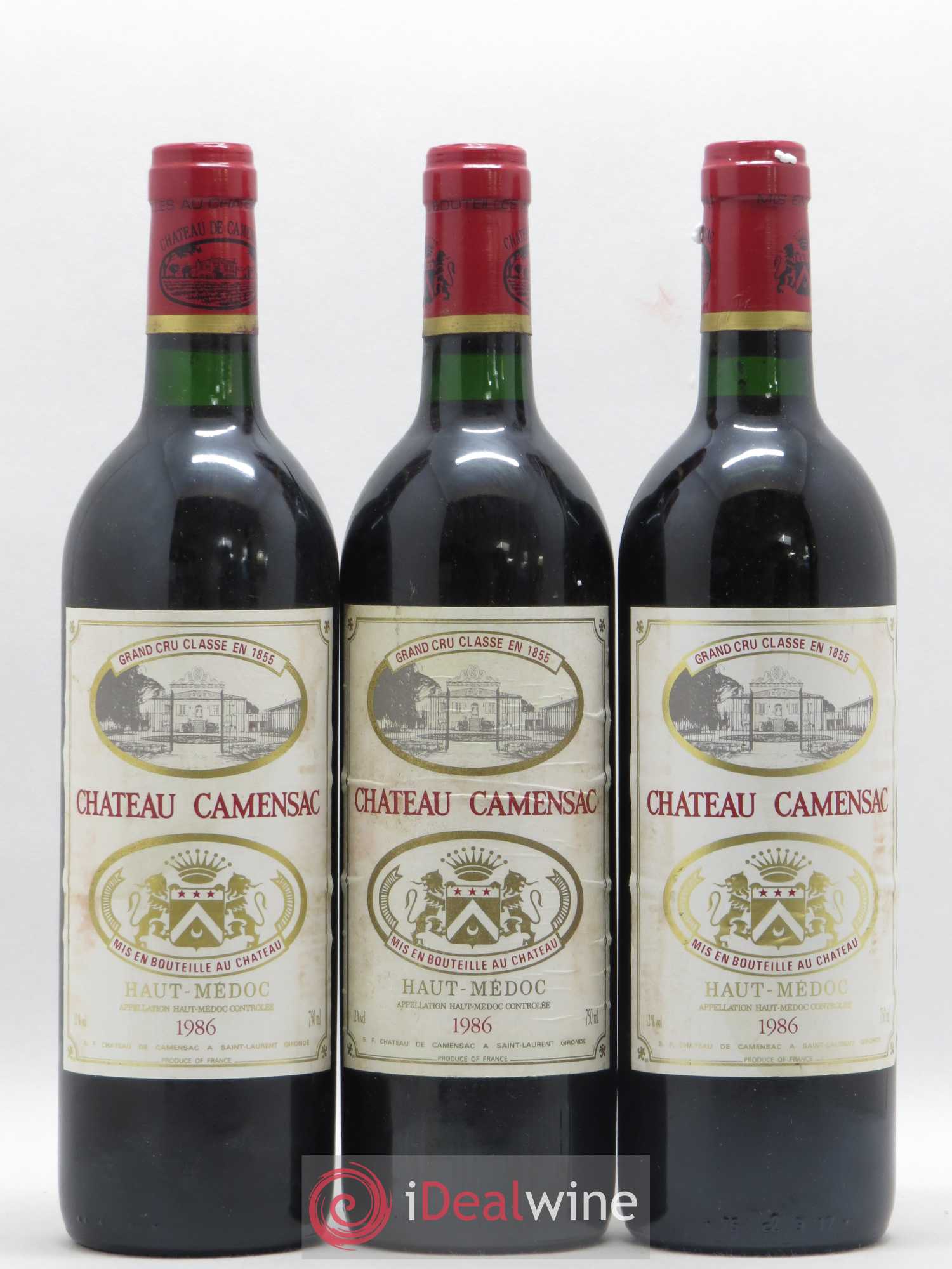 Château Camensac 5ème Grand Cru Classé 1986 - Lot de 3 bouteilles - 0