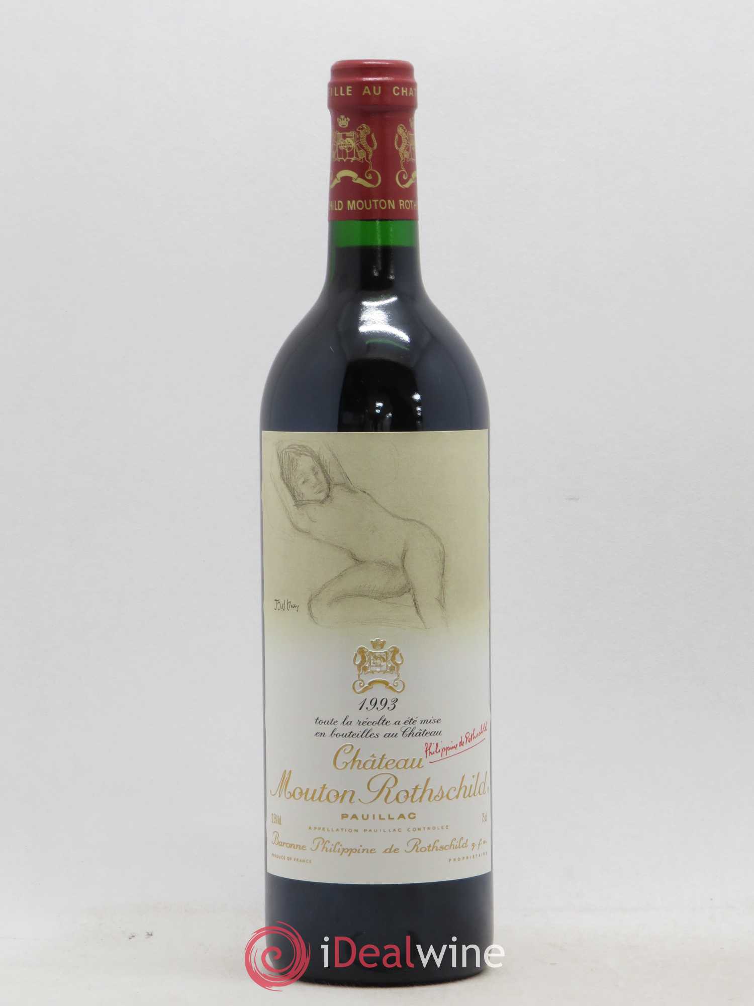 Château Mouton Rothschild 1er Grand Cru Classé 1993 - Lot de 1 bouteille - 0