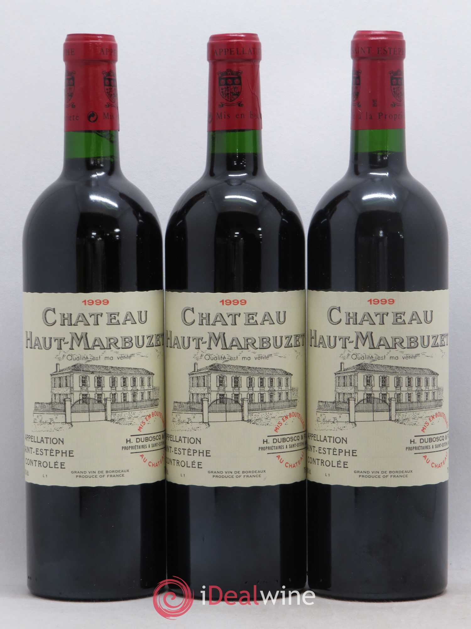 Château Haut Marbuzet 1999 - Lot de 3 bouteilles - 0