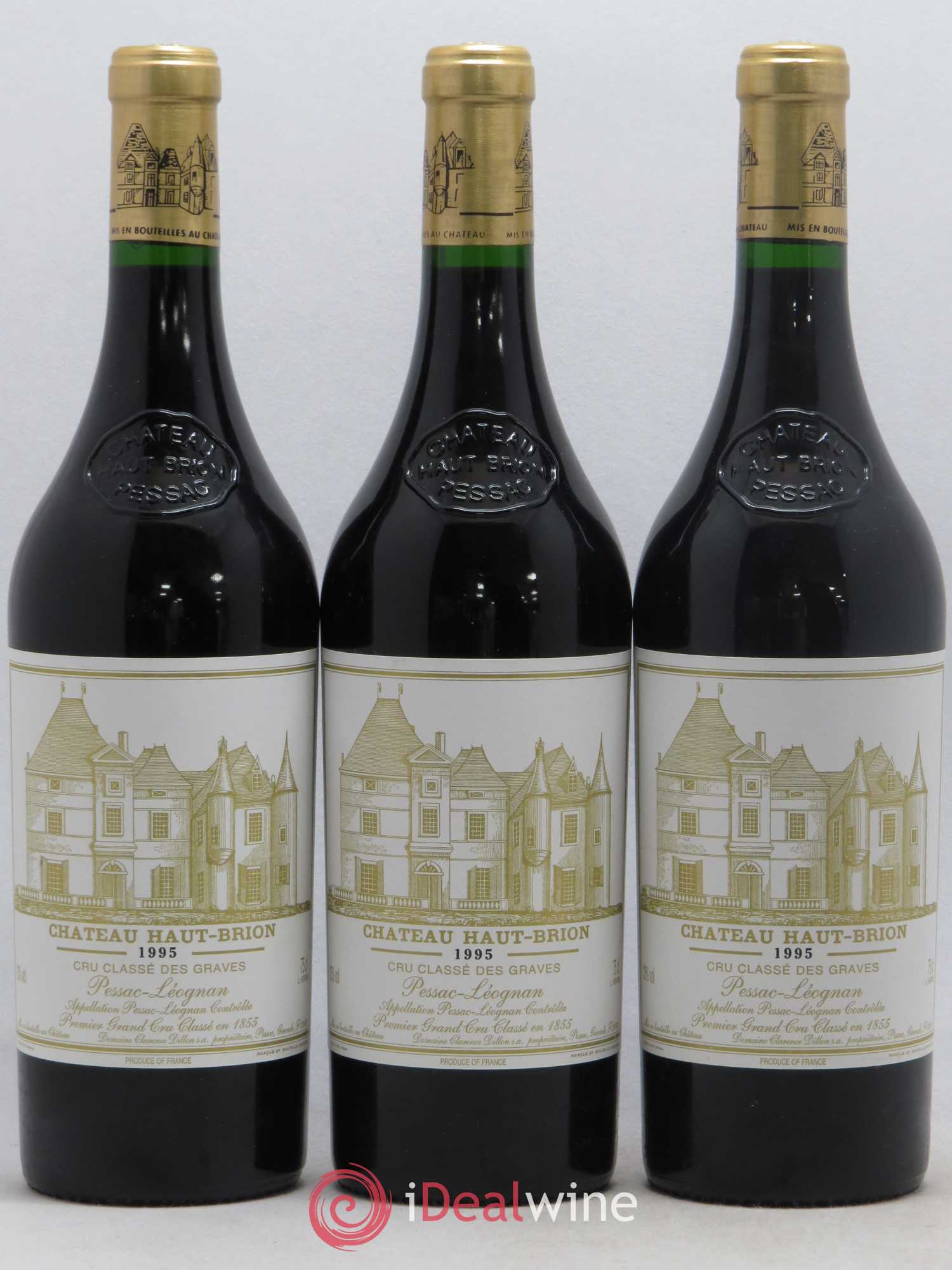 Château Haut Brion 1er Grand Cru Classé 1995 - Lot de 3 bouteilles - 0