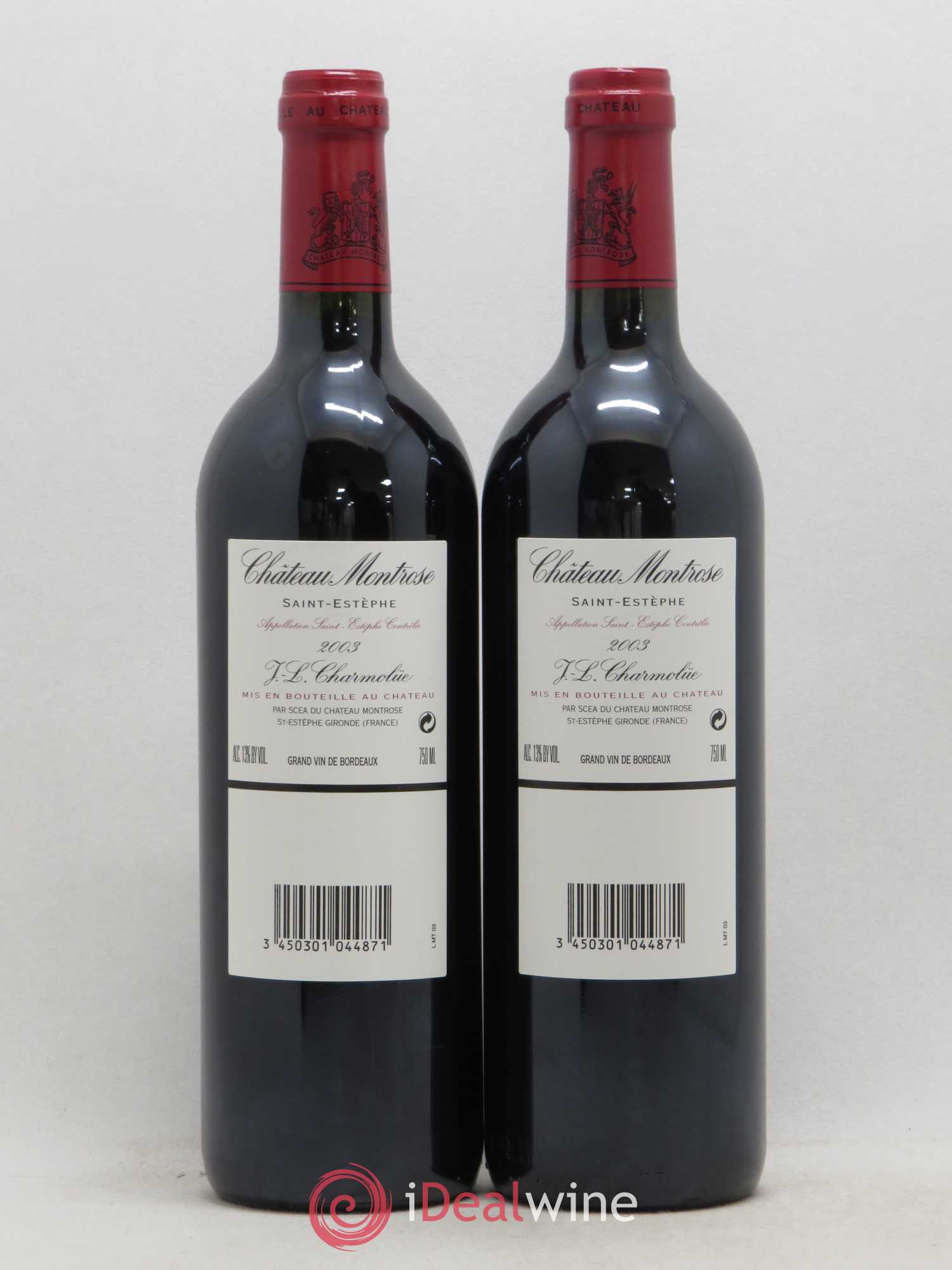 Château Montrose 2ème Grand Cru Classé 2003 - Lot de 2 bouteilles - 1