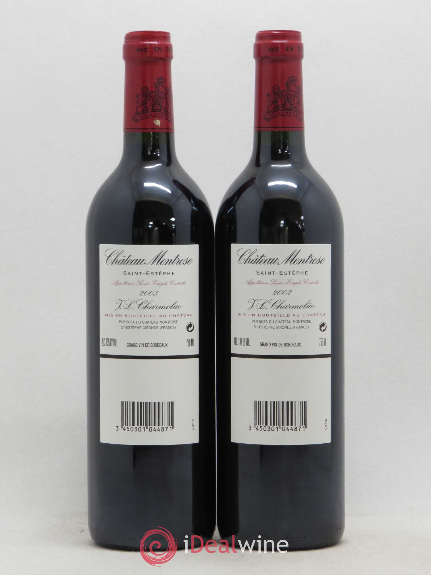 Château Montrose 2ème Grand Cru Classé 2003 - Lot de 2 bouteilles - 1