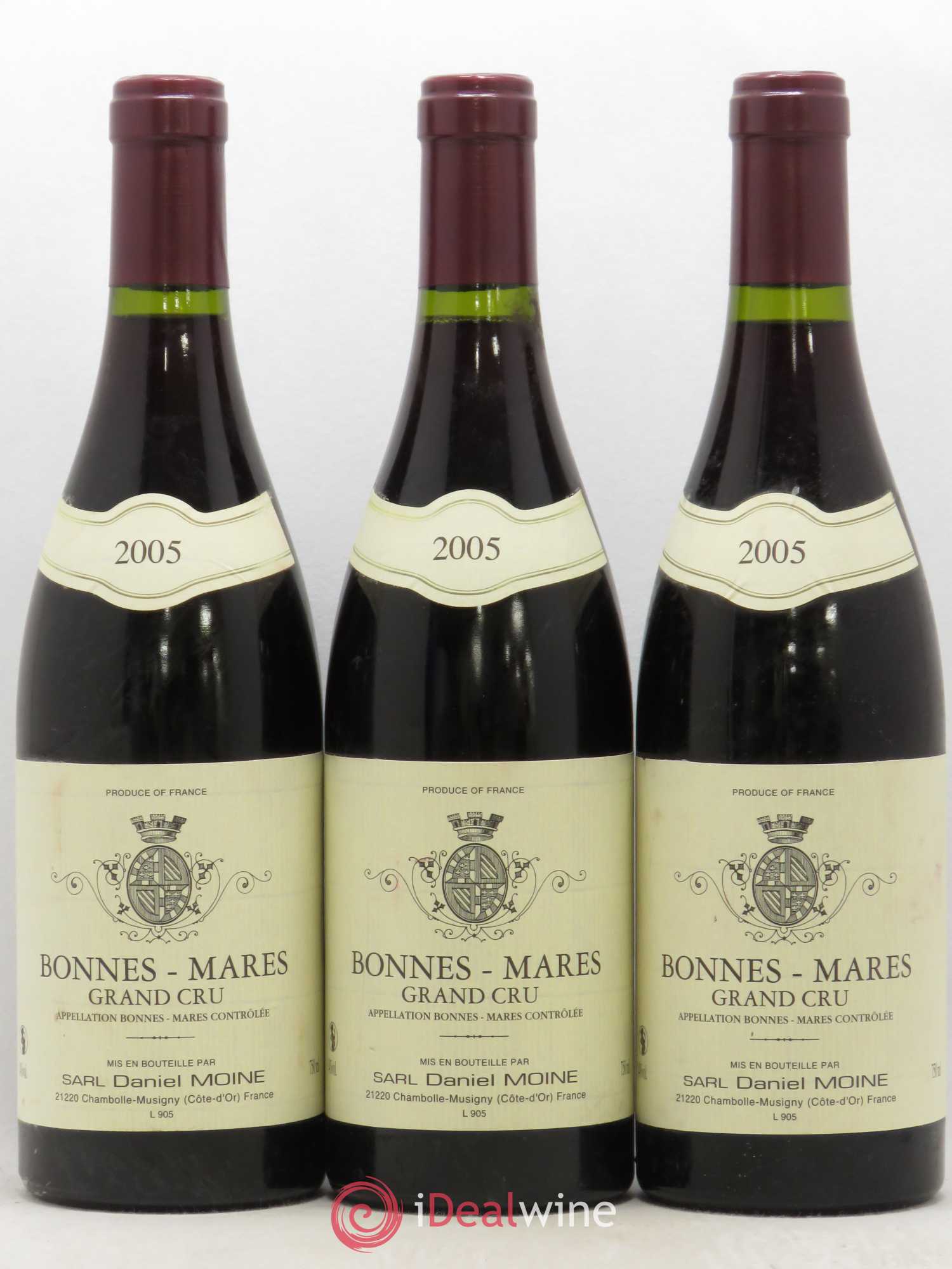 Bonnes-Mares Grand Cru Daniel Moine 2005 - Lot de 3 bouteilles - 0