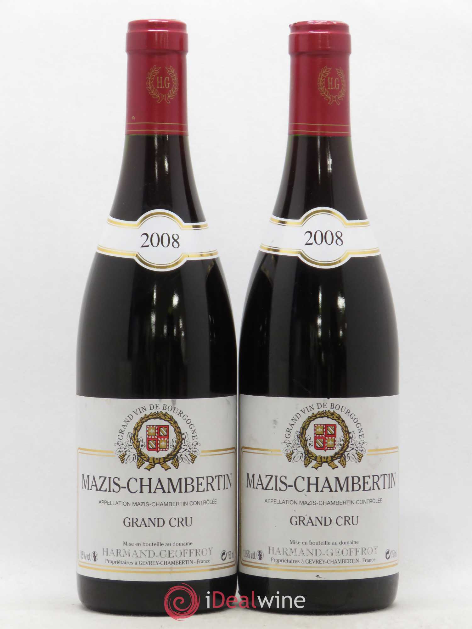 Mazis-Chambertin Grand Cru Harmand-Geoffroy (Domaine) 2008 - Lot de 2 bouteilles - 0