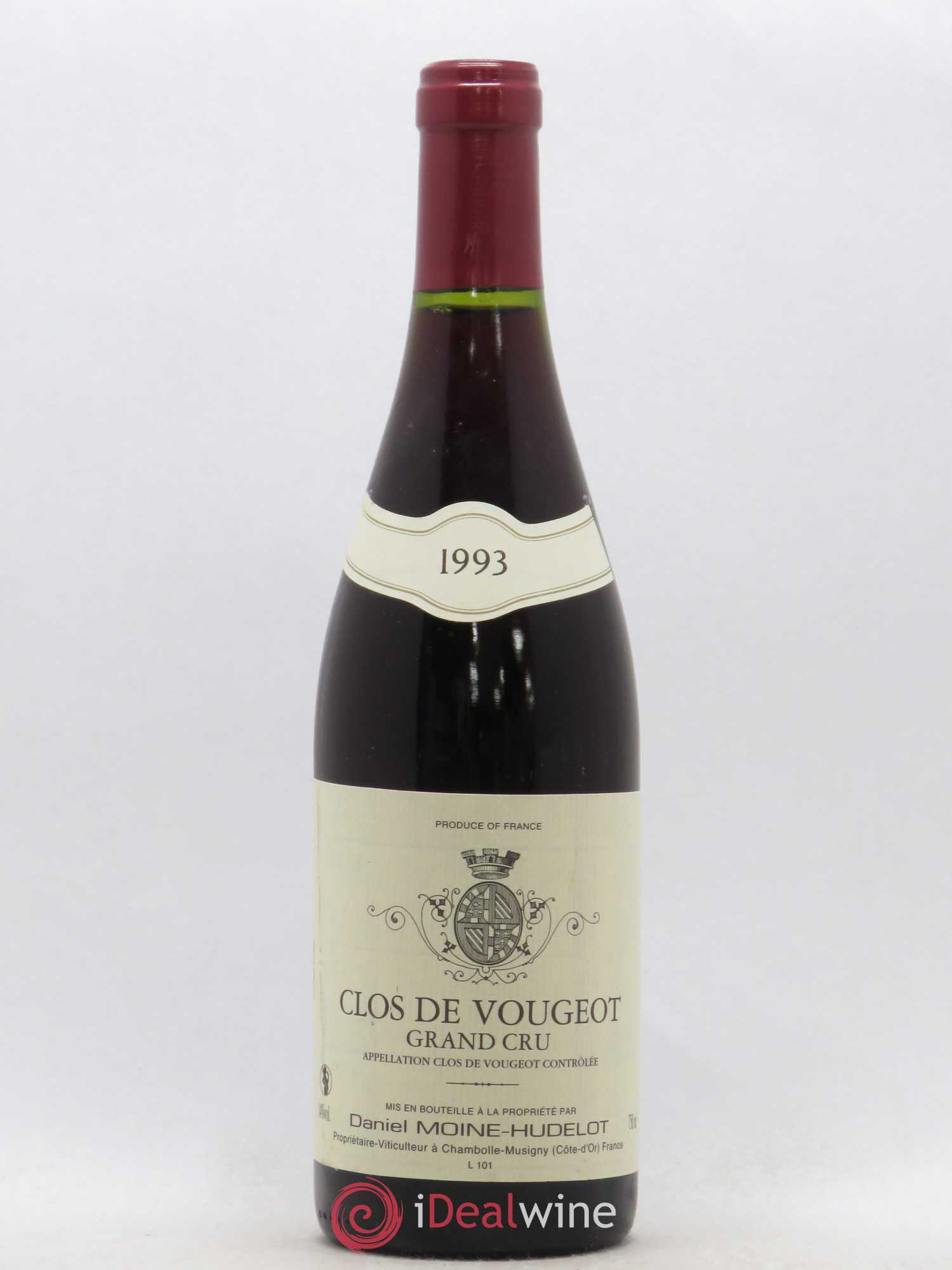 Clos de Vougeot Grand Cru Domaine Moine Hudelot 1993 - Posten von 1 Flasche - 0