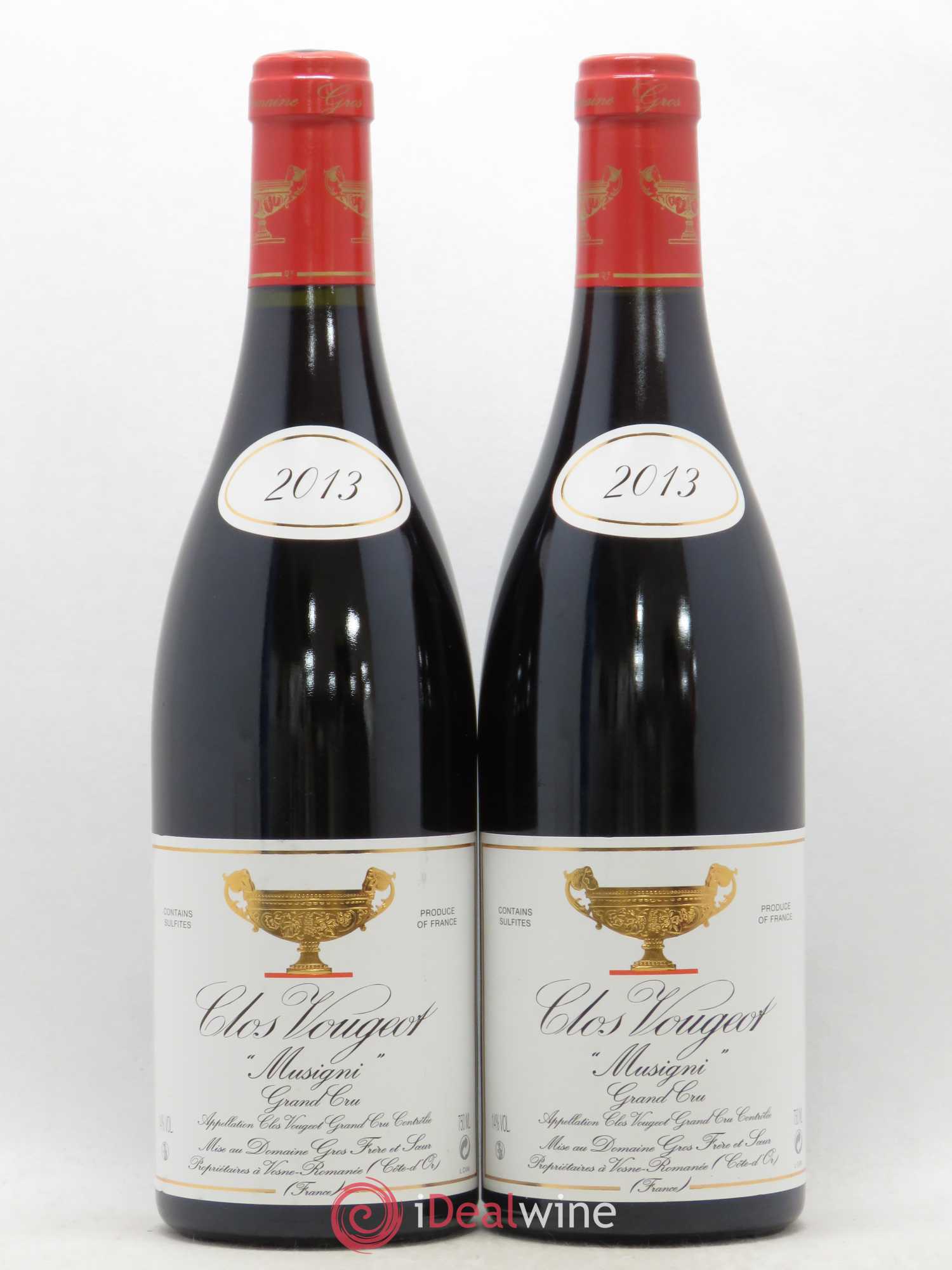 Clos de Vougeot Grand Cru Musigni Gros Frère & Soeur 2013 - Lot de 2 bouteilles - 0