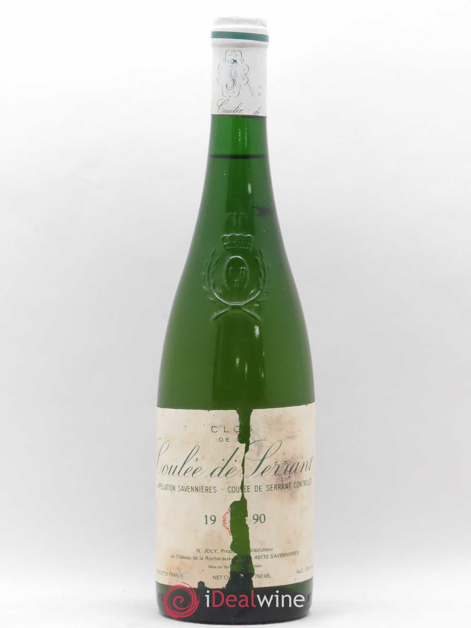 Savennières Clos de la Coulée de Serrant Vignobles de la Coulée de Serrant - Nicolas Joly 1990 - Lot de 1 bouteille - 0