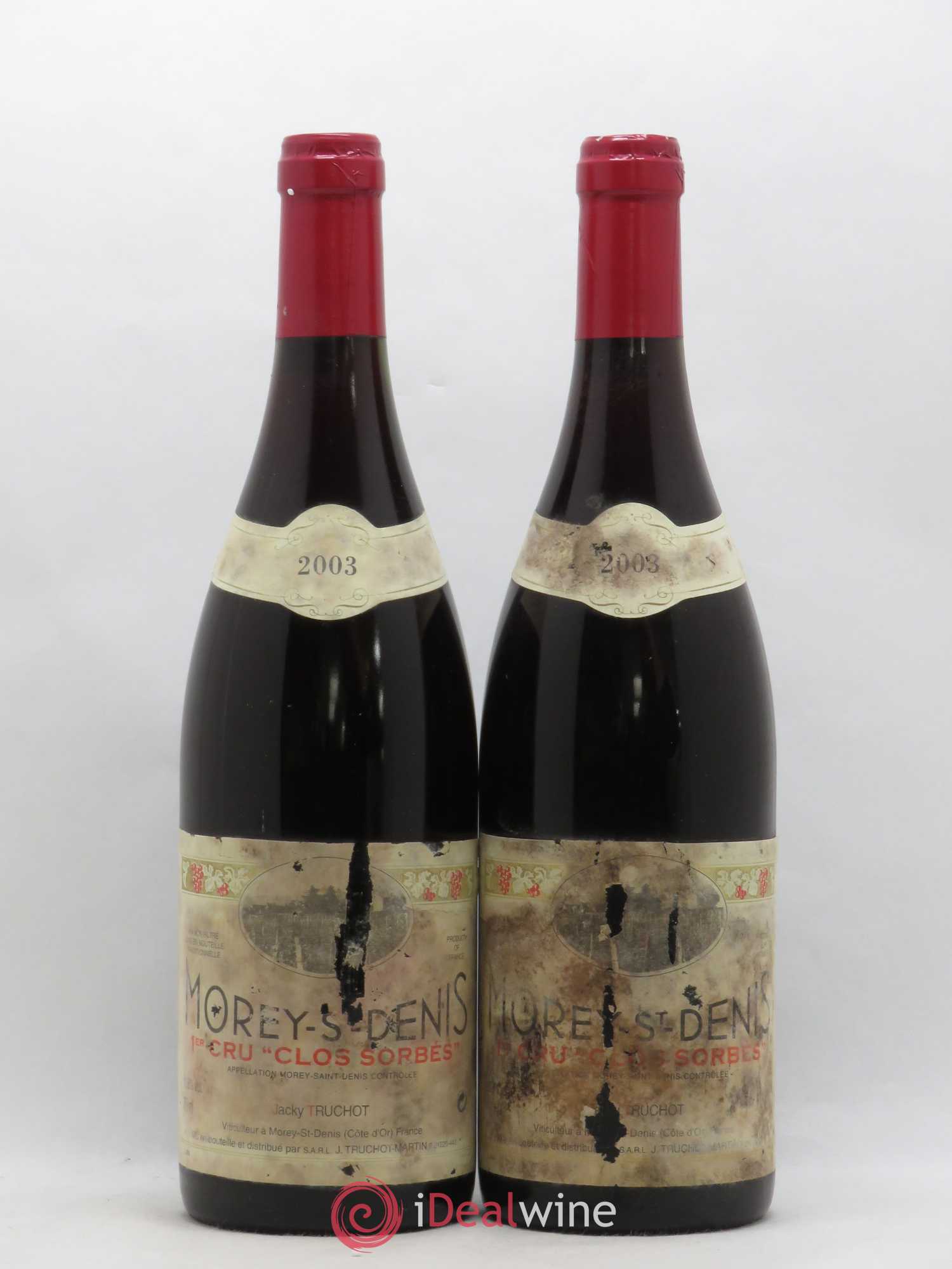 Morey-Saint-Denis 1er Cru Clos Sorbés Jacky Truchot 2003 - Lot de 2 bouteilles - 0