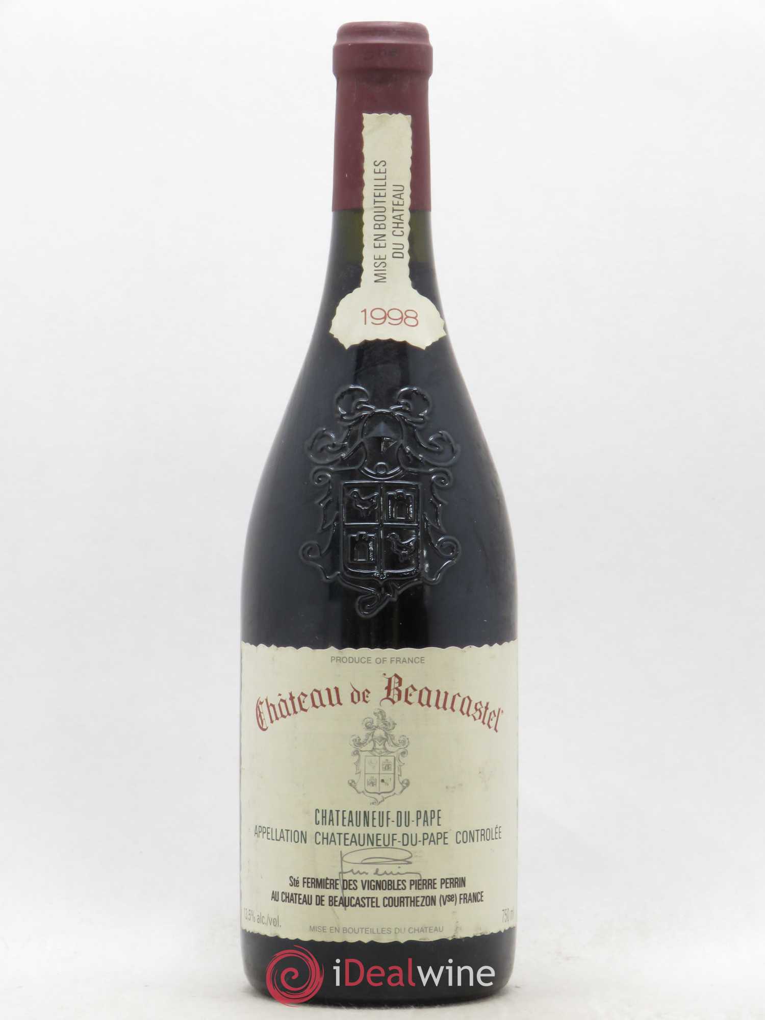 Châteauneuf-du-Pape Château de Beaucastel Famille Perrin 1998 - Lot de 1 bouteille - 0
