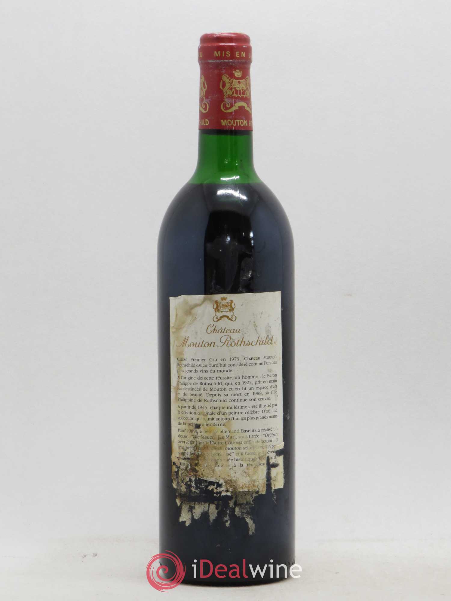 Château Mouton Rothschild 1er Grand Cru Classé 1989 - Lot de 1 bouteille - 1
