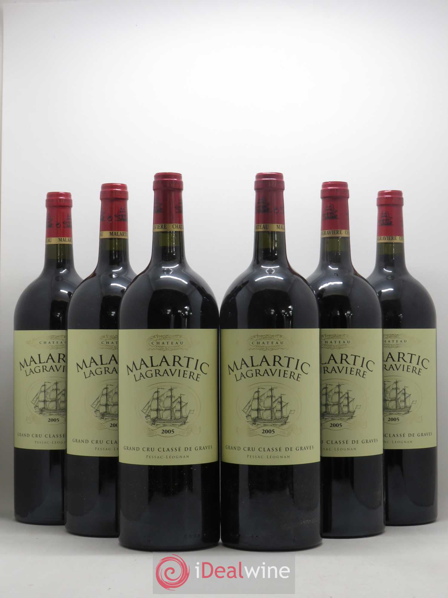 Château Malartic-Lagravière Cru Classé de Graves (sans prix de réserve) 2005 - Lot de 6 magnums - 0
