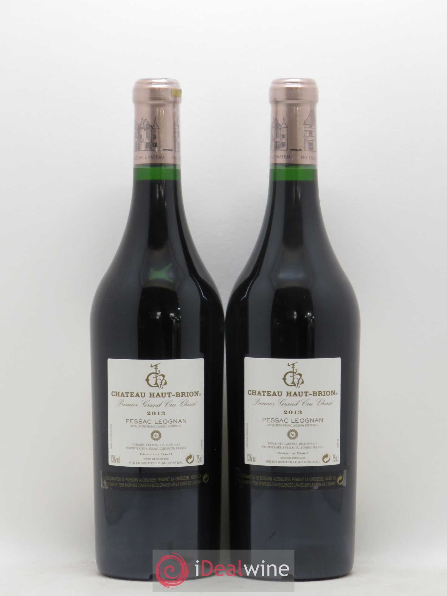 Château Haut Brion 1er Grand Cru Classé (sans prix de réserve) 2013 - Lot de 2 bouteilles - 1