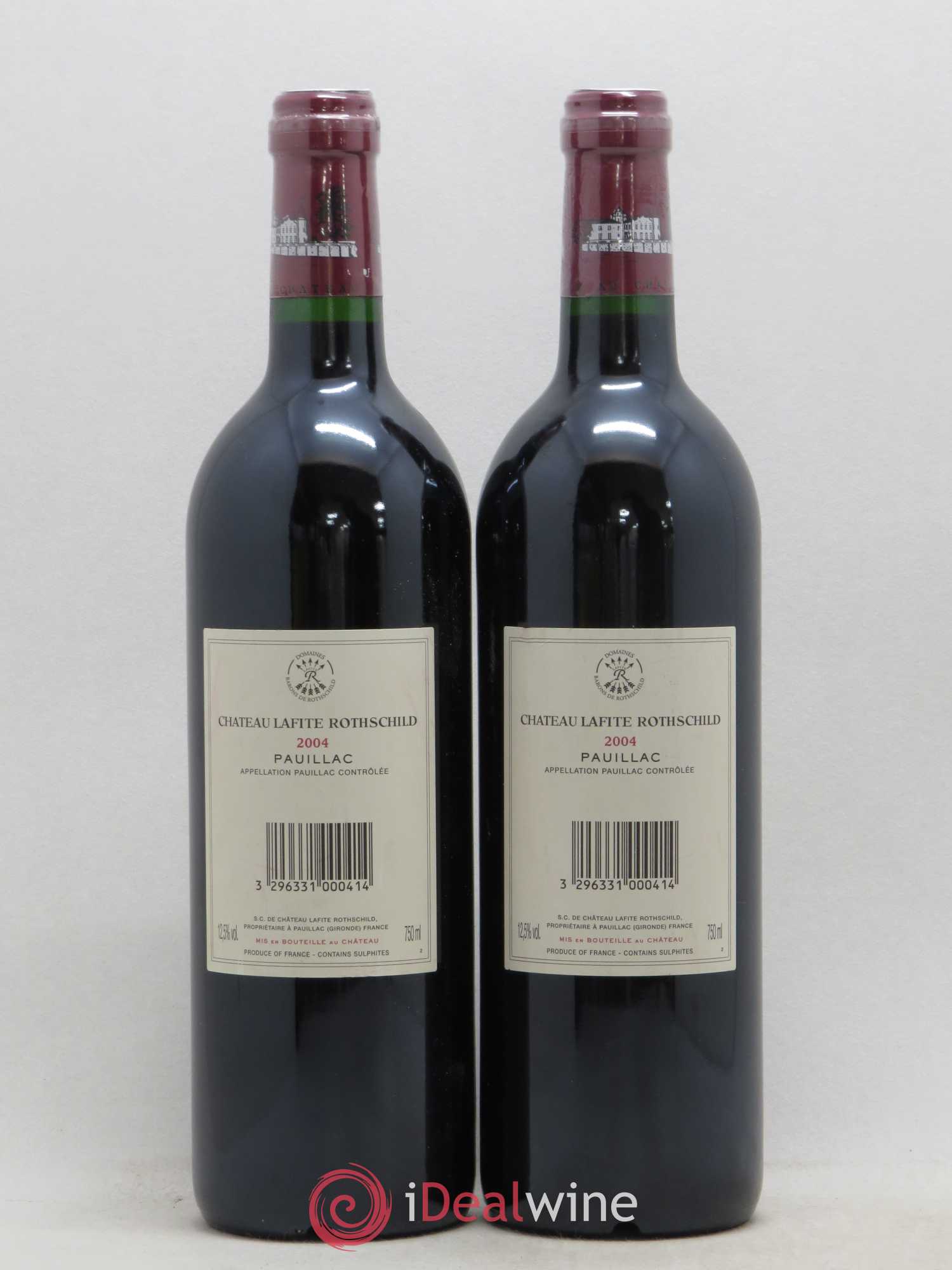 Château Lafite Rothschild 1er Grand Cru Classé 2004 - Lot de 2 bouteilles - 1