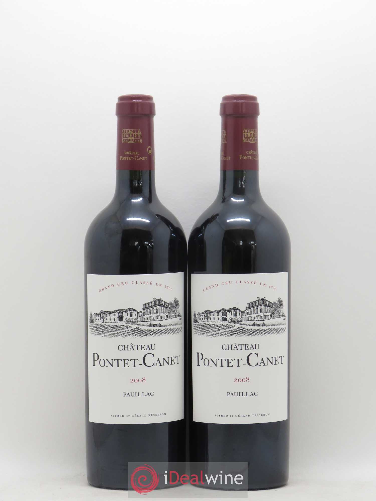 Château Pontet Canet 5ème Grand Cru Classé (sans prix de réserve) 2008 - Lot de 2 bouteilles - 0
