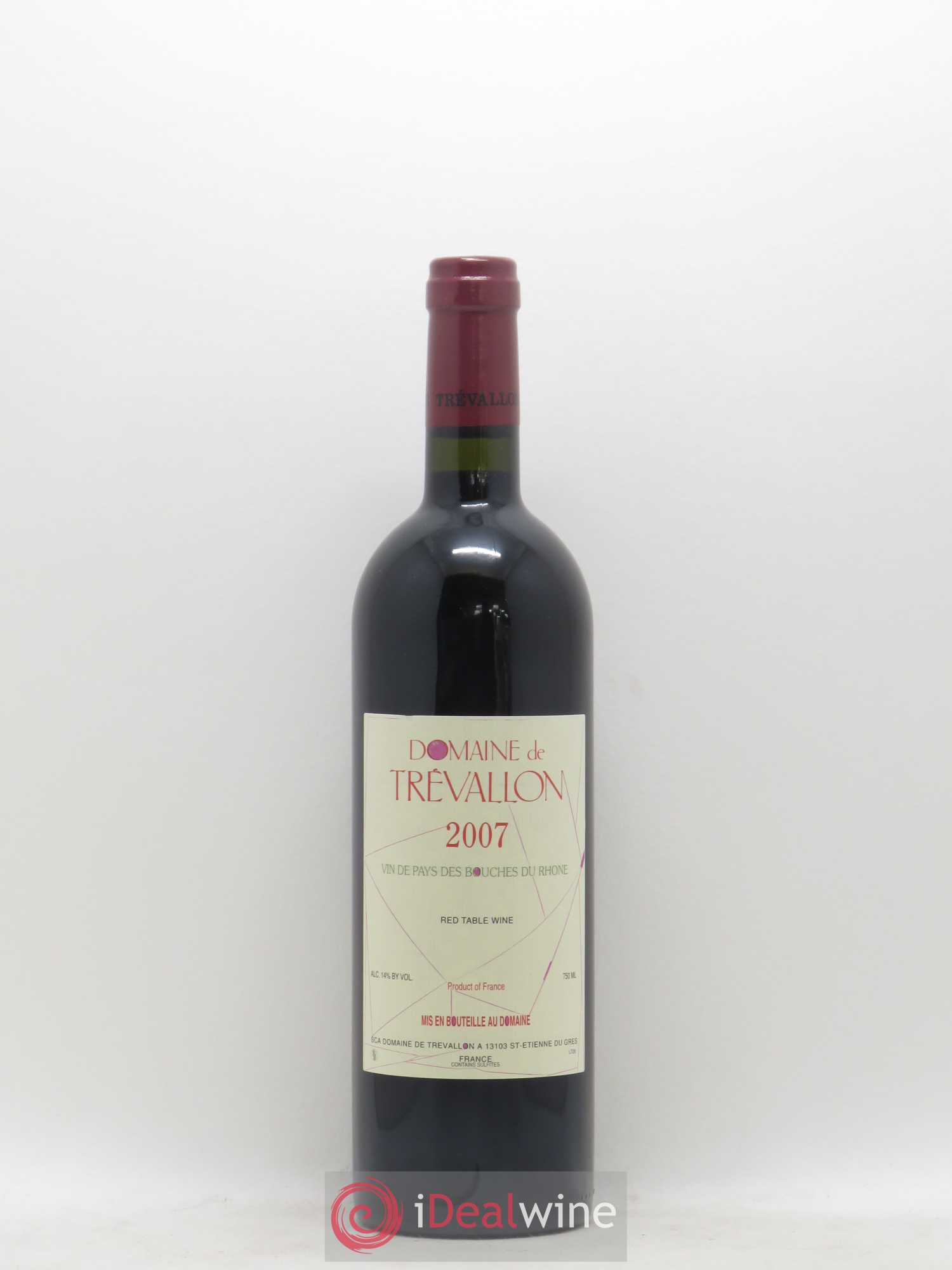 VDP Bouches du Rhône Trévallon (Domaine de) Eloi Dürrbach (sans prix de réserve) 2007 - Lot de 1 bouteille - 0
