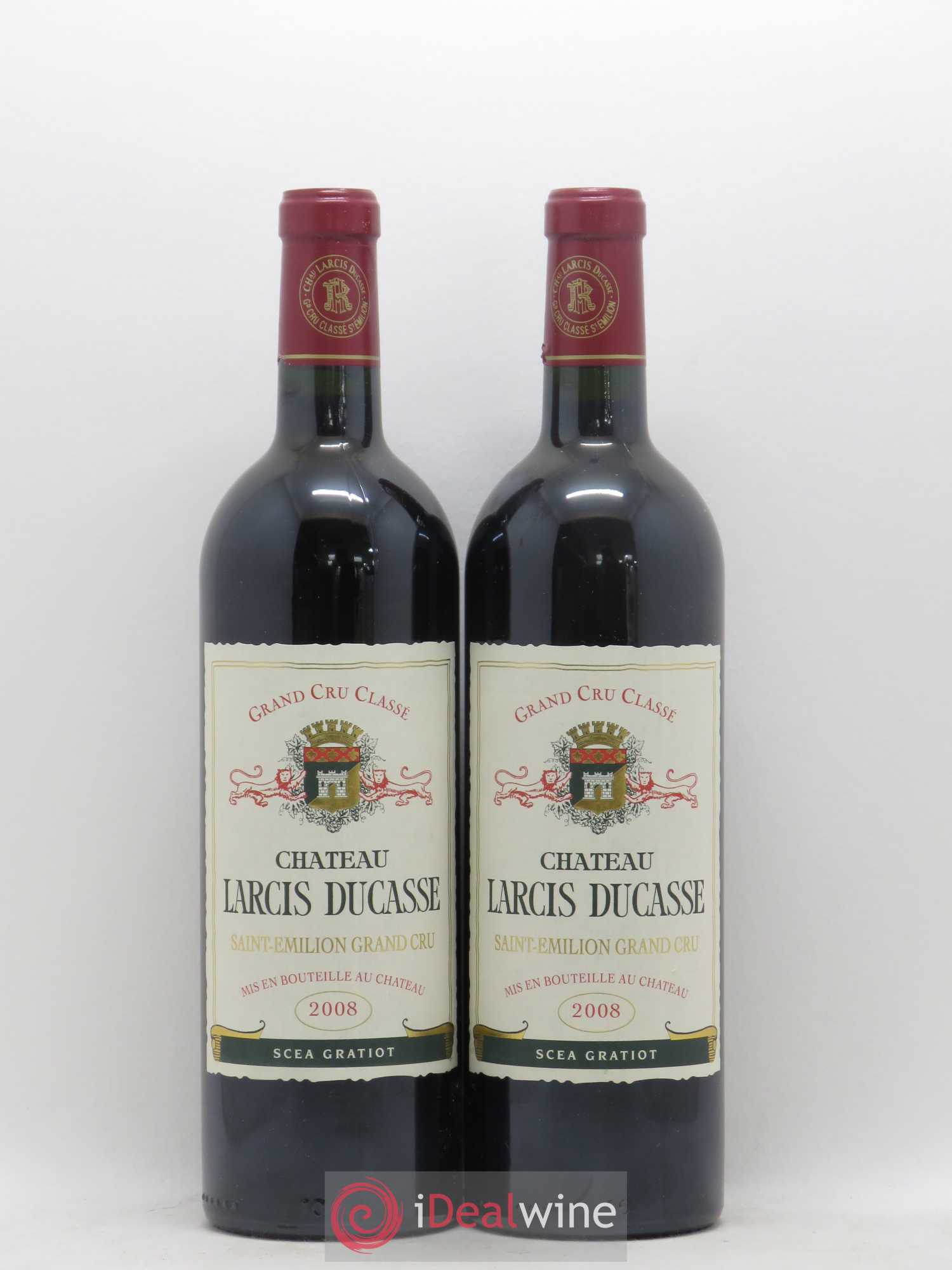 Château Larcis Ducasse 1er Grand Cru Classé B (sans prix de réserve) 2008 - Lot de 2 bouteilles - 0