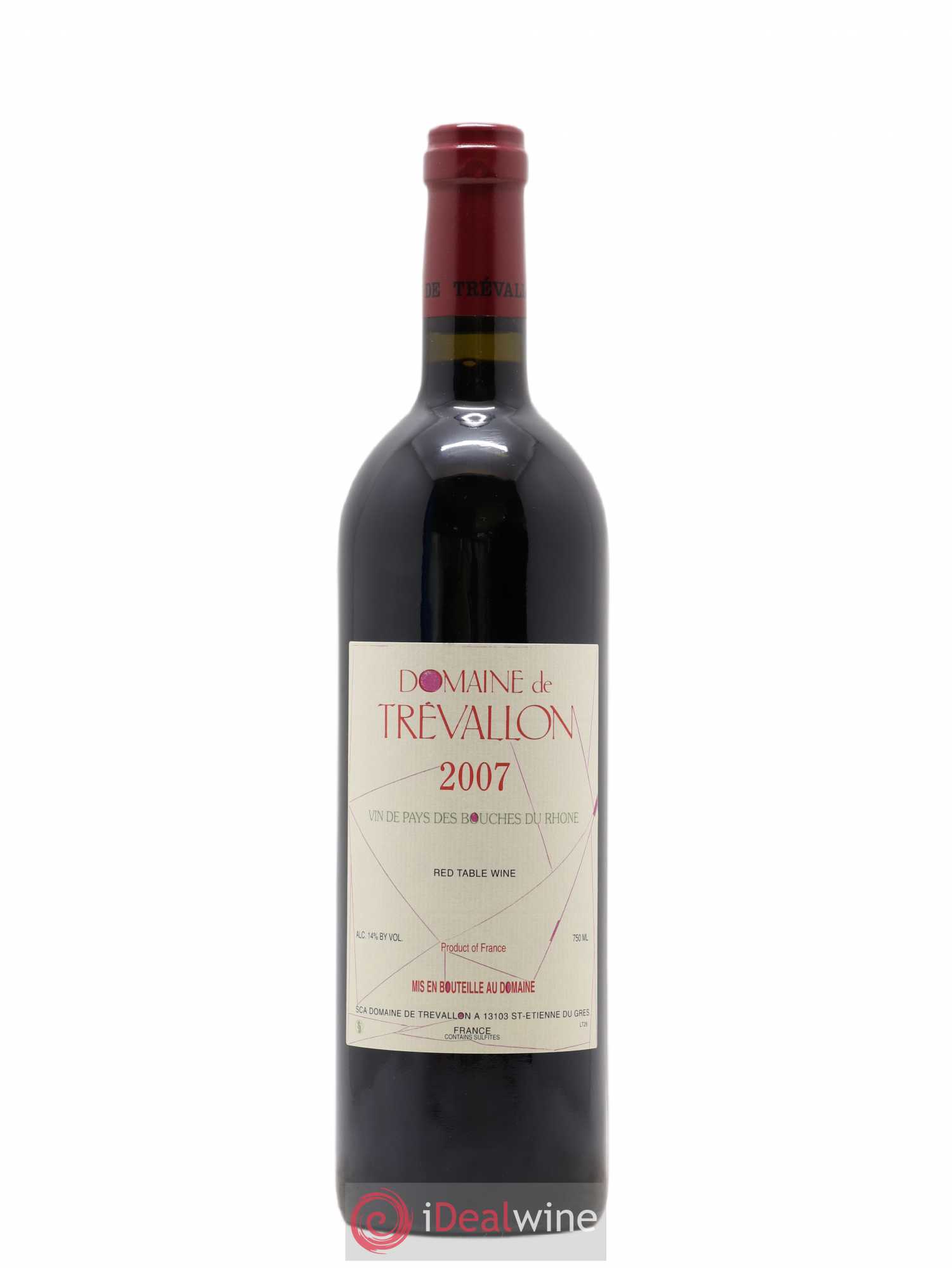 VDP Bouches du Rhône Trévallon (Domaine de) Eloi Dürrbach (sans prix de réserve) 2007 - Lot de 1 bouteille - 0