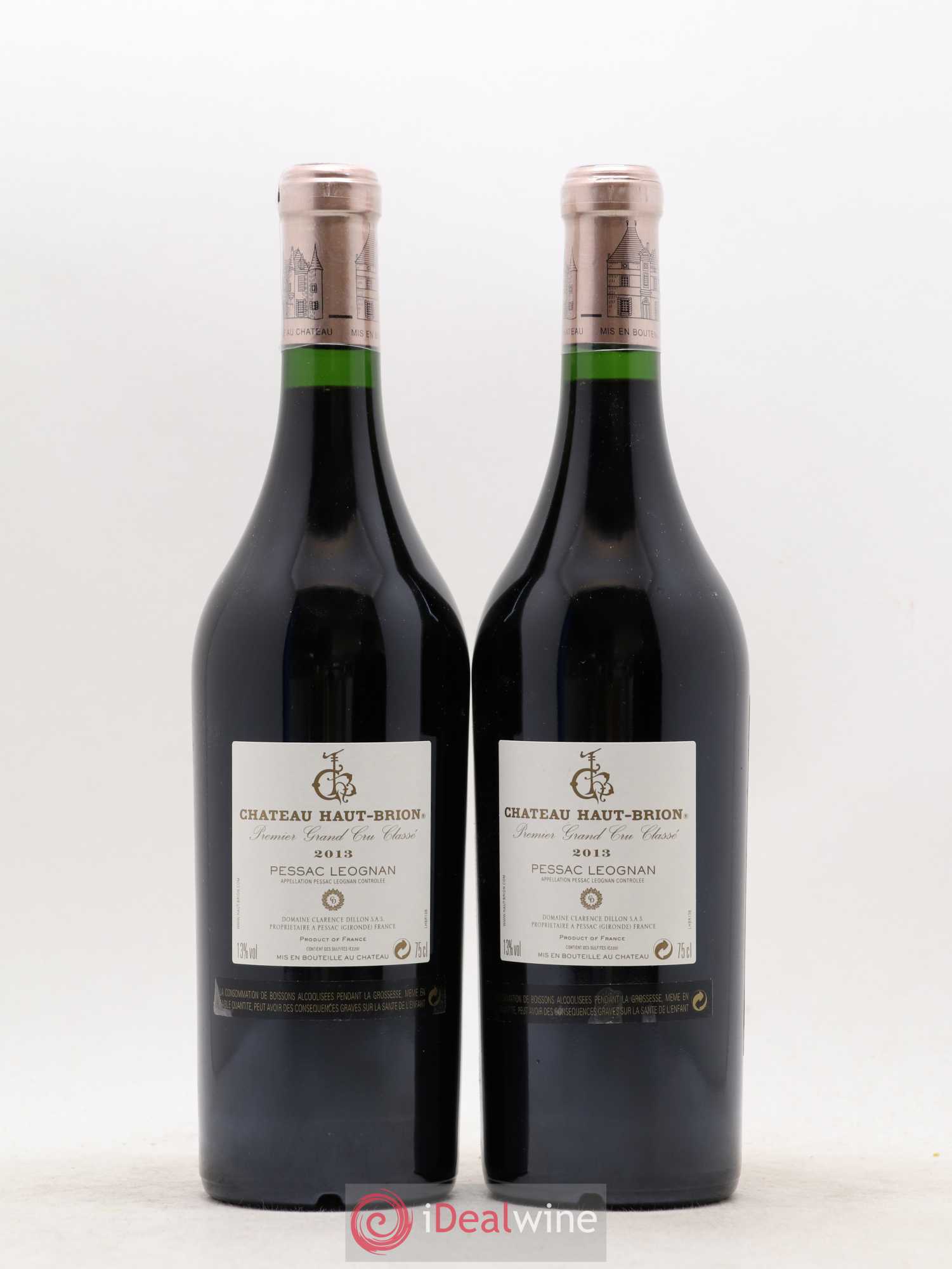 Château Haut Brion 1er Grand Cru Classé (sans prix de réserve) 2013 - Lot de 2 bouteilles - 1
