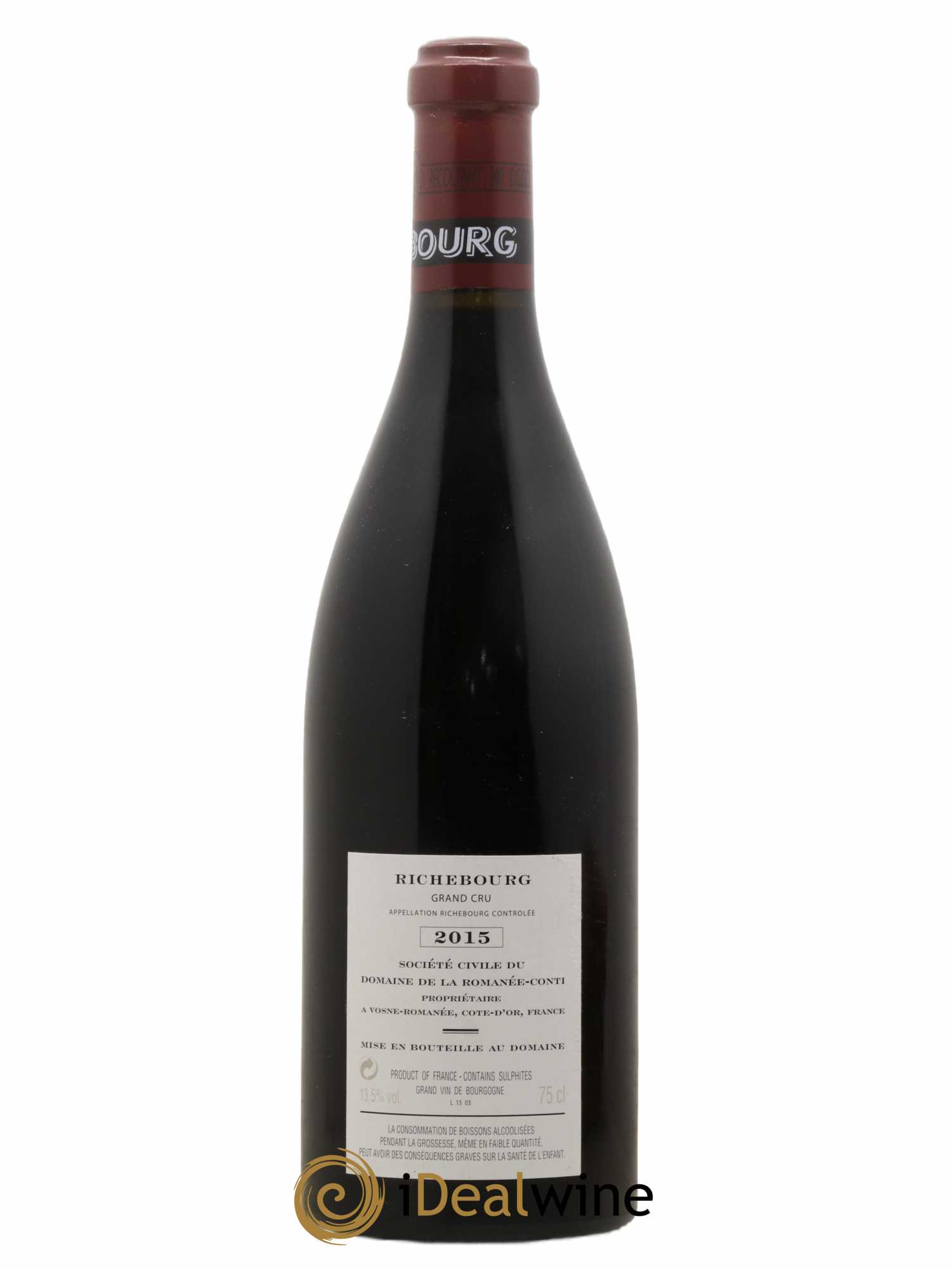 Richebourg Grand Cru Domaine de la Romanée-Conti 2015 - Lot de 1 bouteille - 1