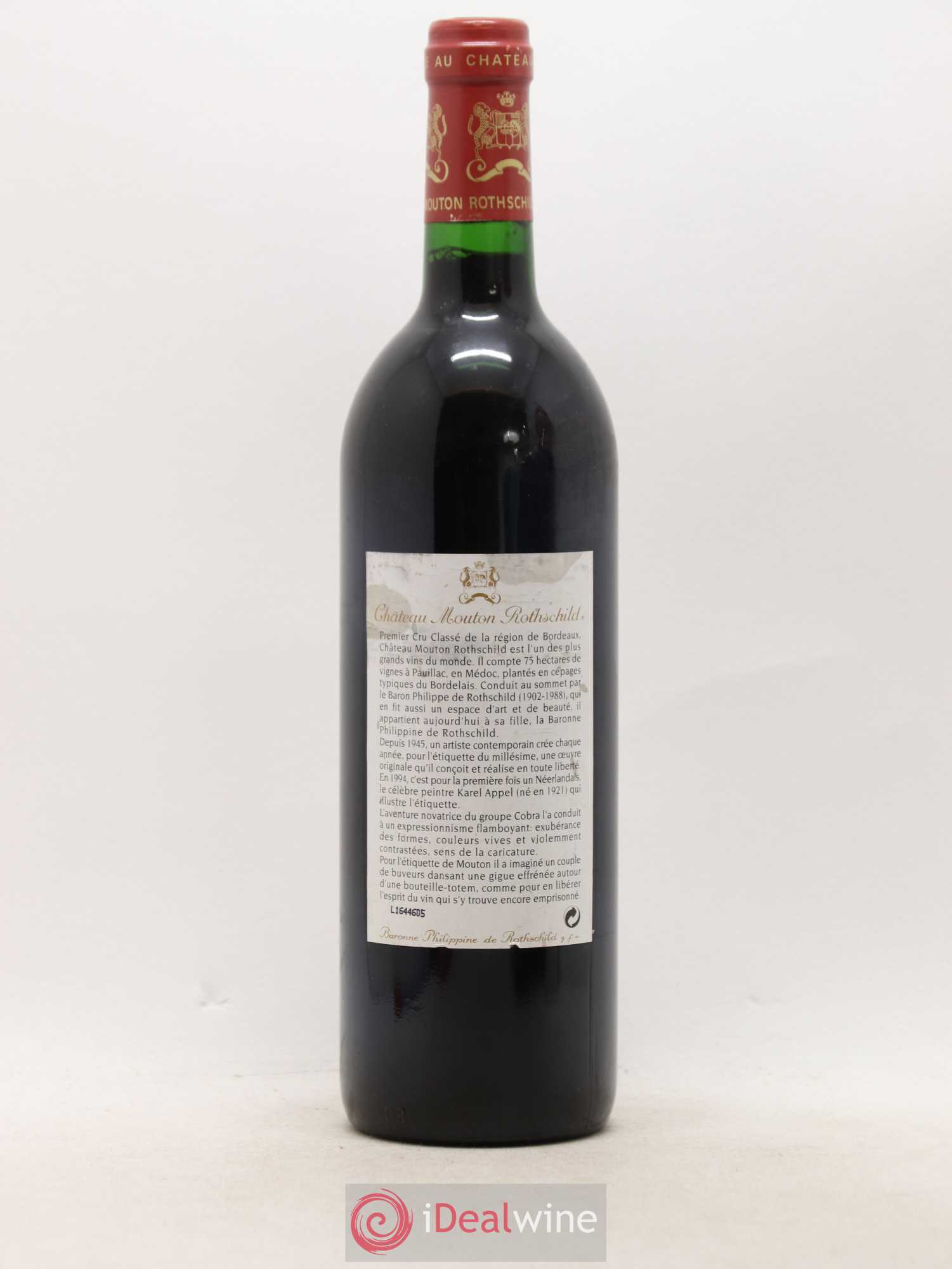Château Mouton Rothschild 1er Grand Cru Classé 1994 - Lot de 1 bouteille - 1