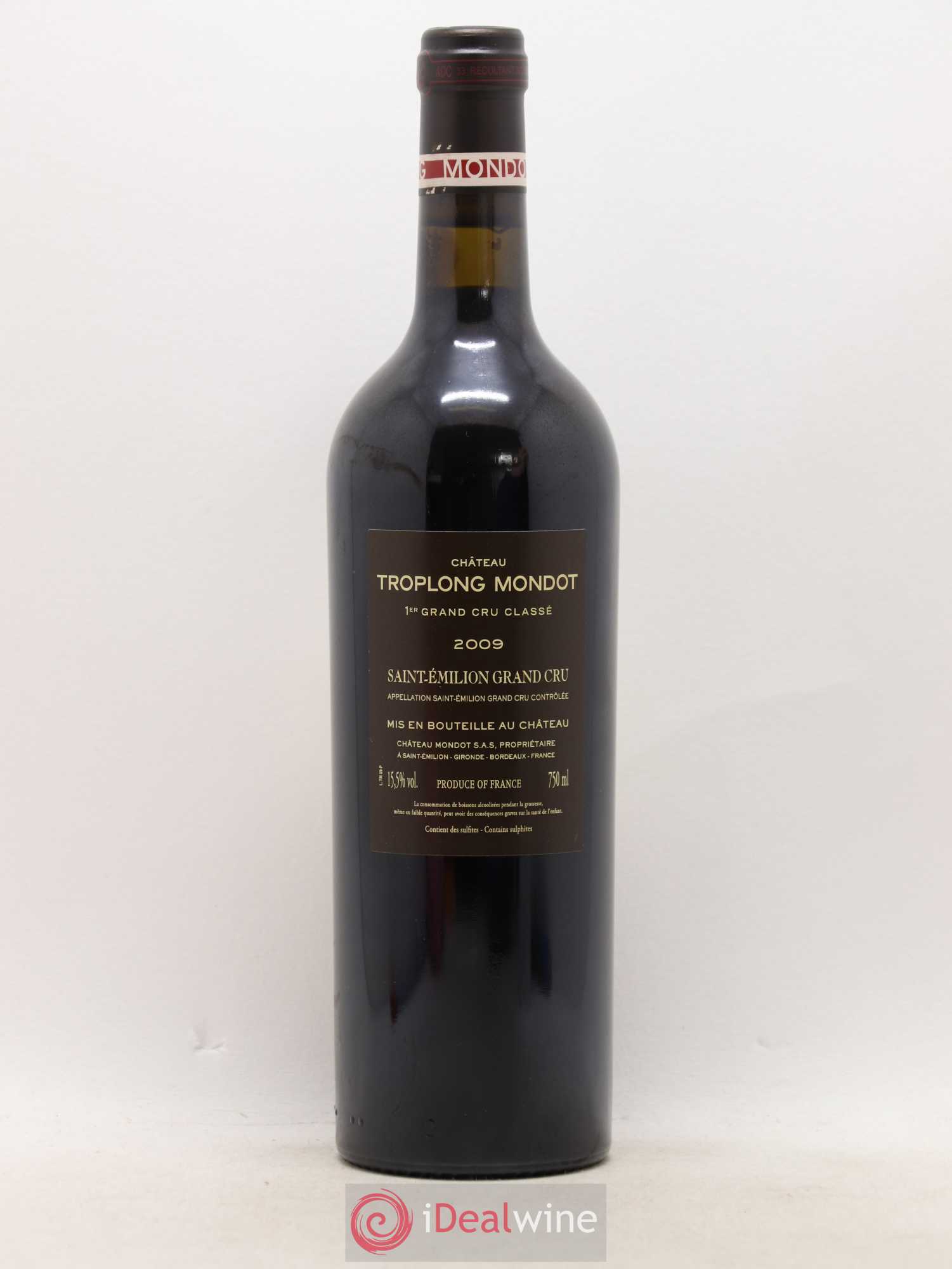 Château Troplong Mondot 1er Grand Cru Classé B 2009 - Lot de 1 bouteille - 1