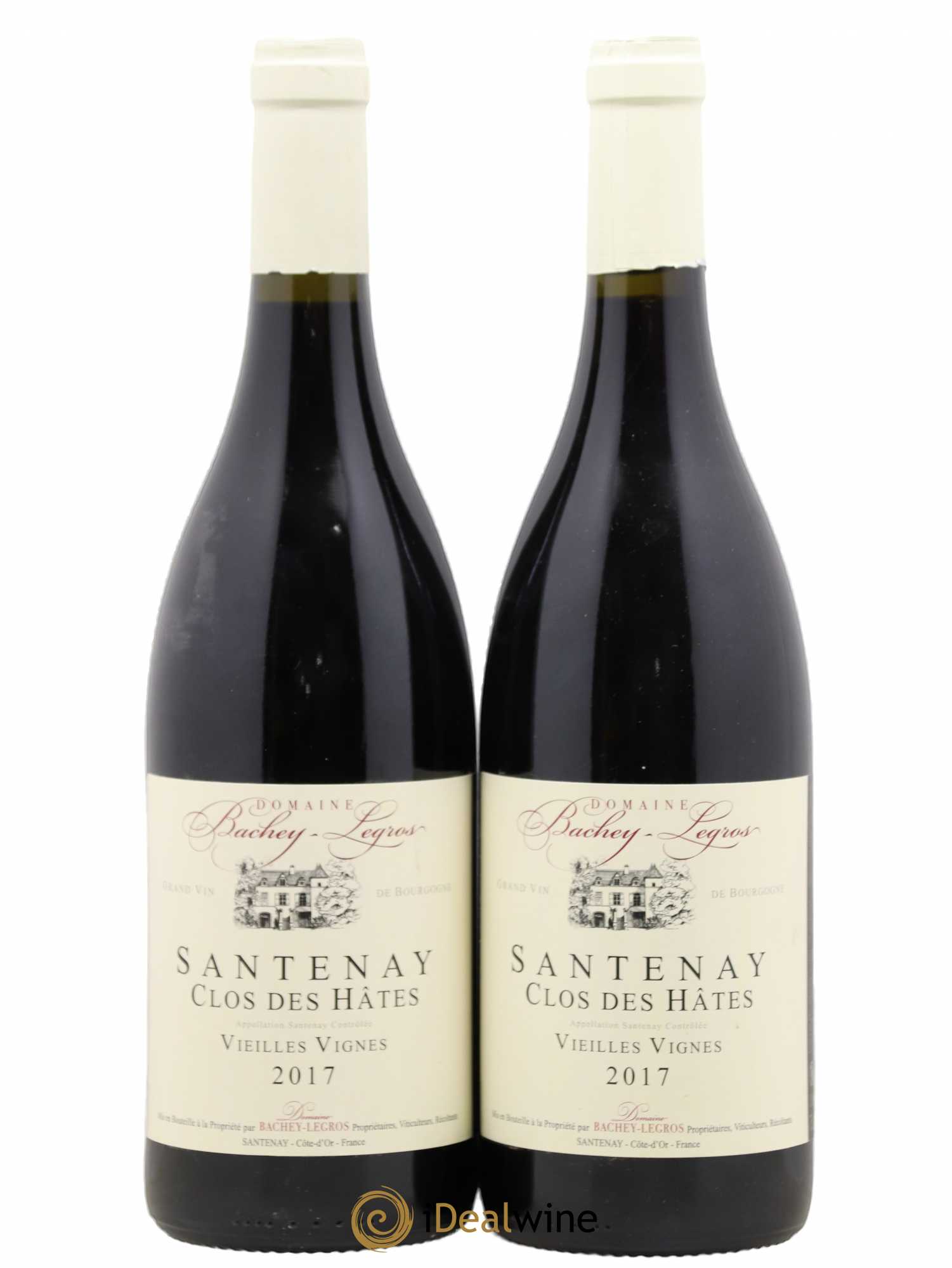 Santenay Clos des Hâtes Vieilles Vignes Domaine Bachey-Legros 2017 - Posten von 2 Flaschen - 0