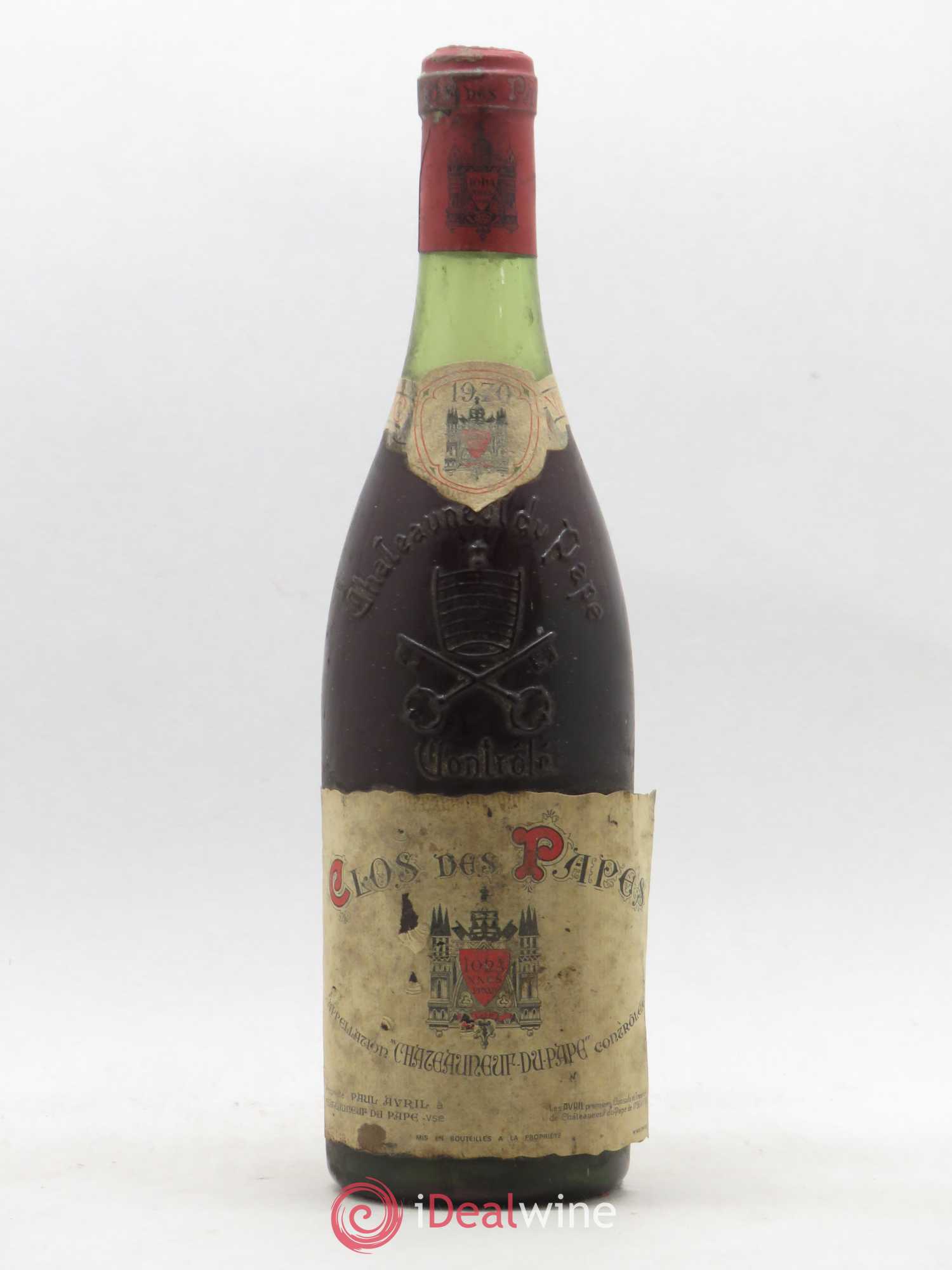 Châteauneuf-du-Pape Clos des Papes - Paul Avril 1970 - Lot de 1 bouteille - 0