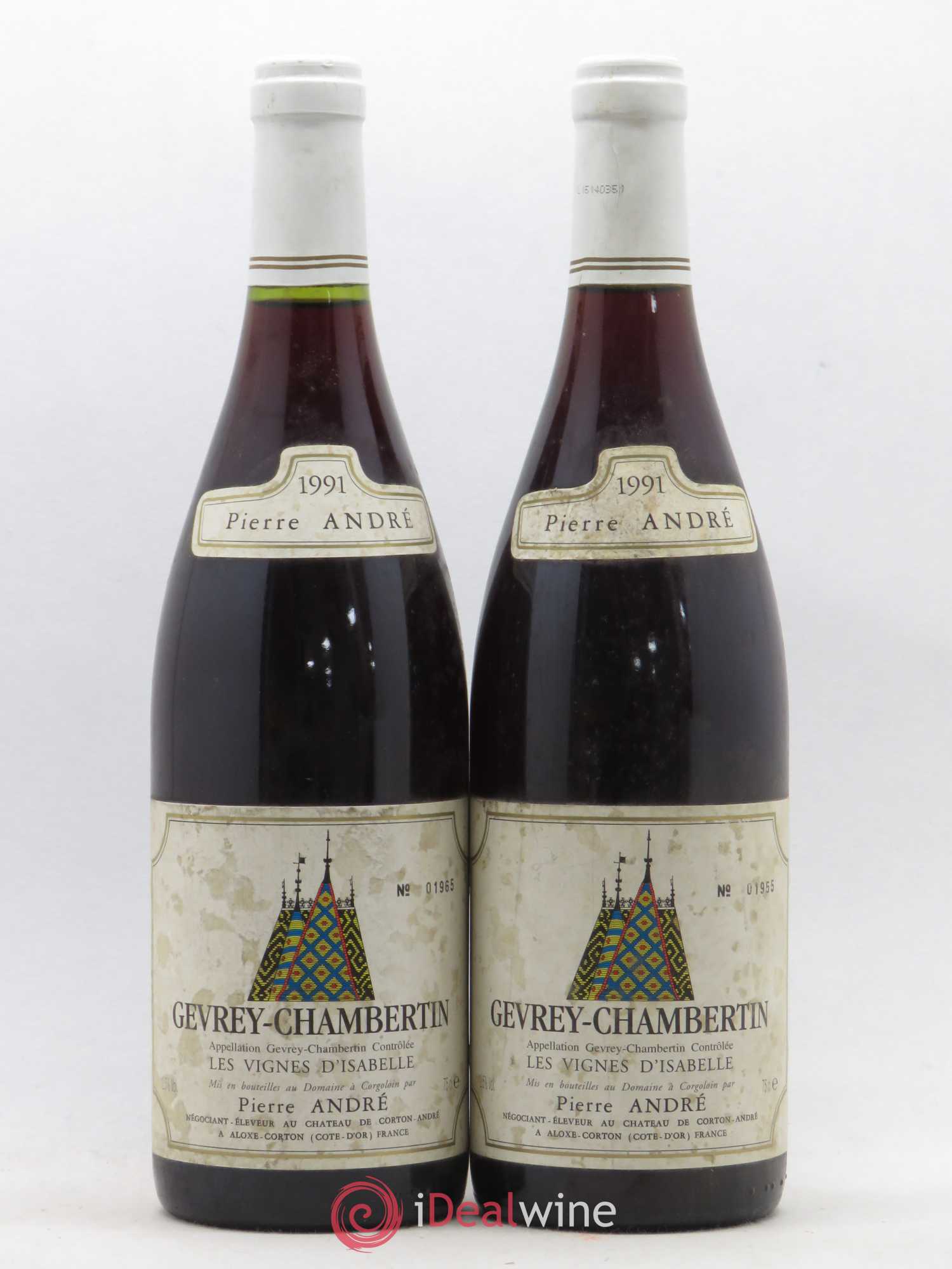 Gevrey-Chambertin Les vignes d'Isabelle Pierre André 1991 - Posten von 2 Flaschen - 0