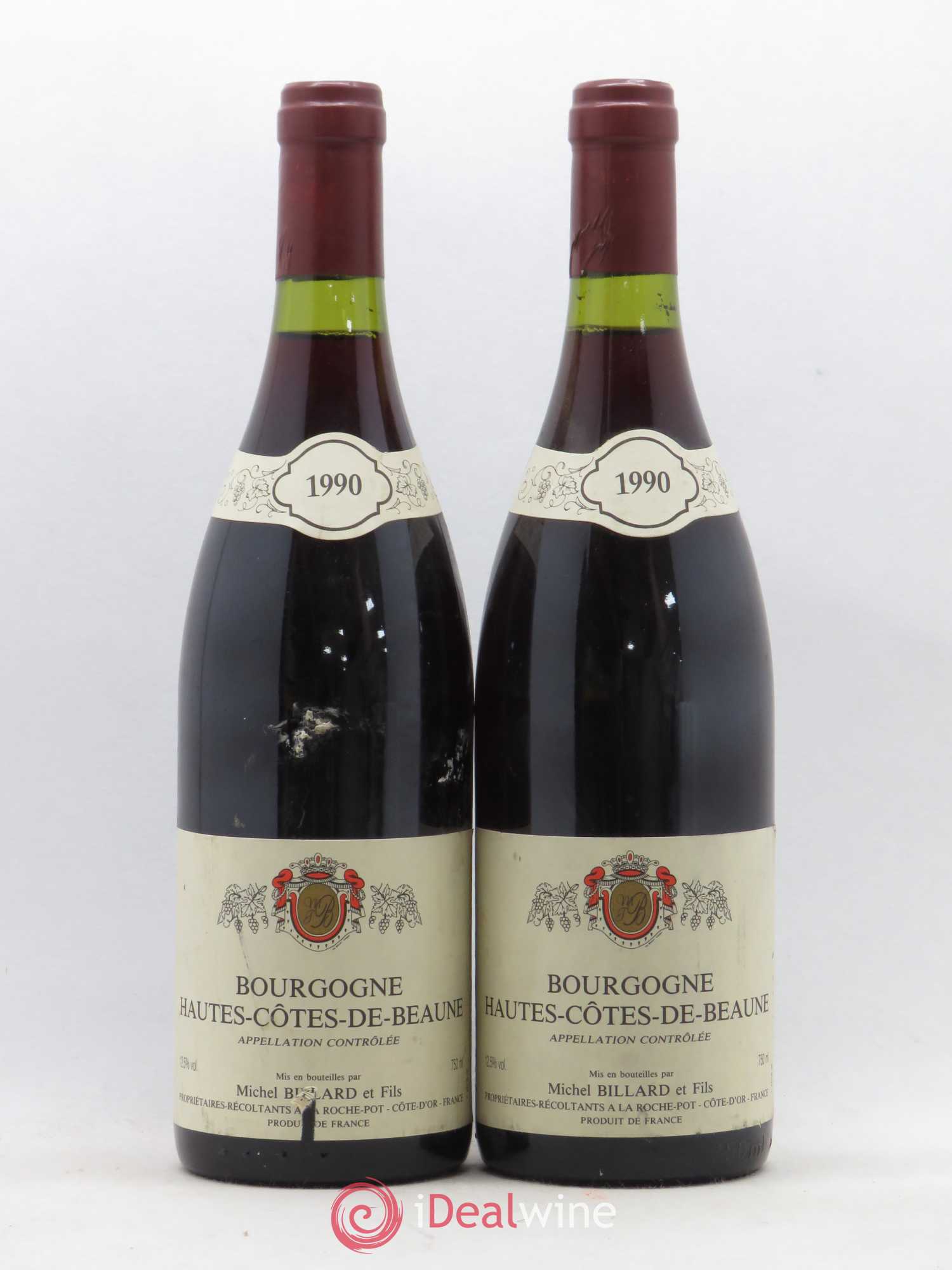 Hautes-Côtes de Beaune Michel Billard et fils 1990 - Posten von 2 Flaschen - 0