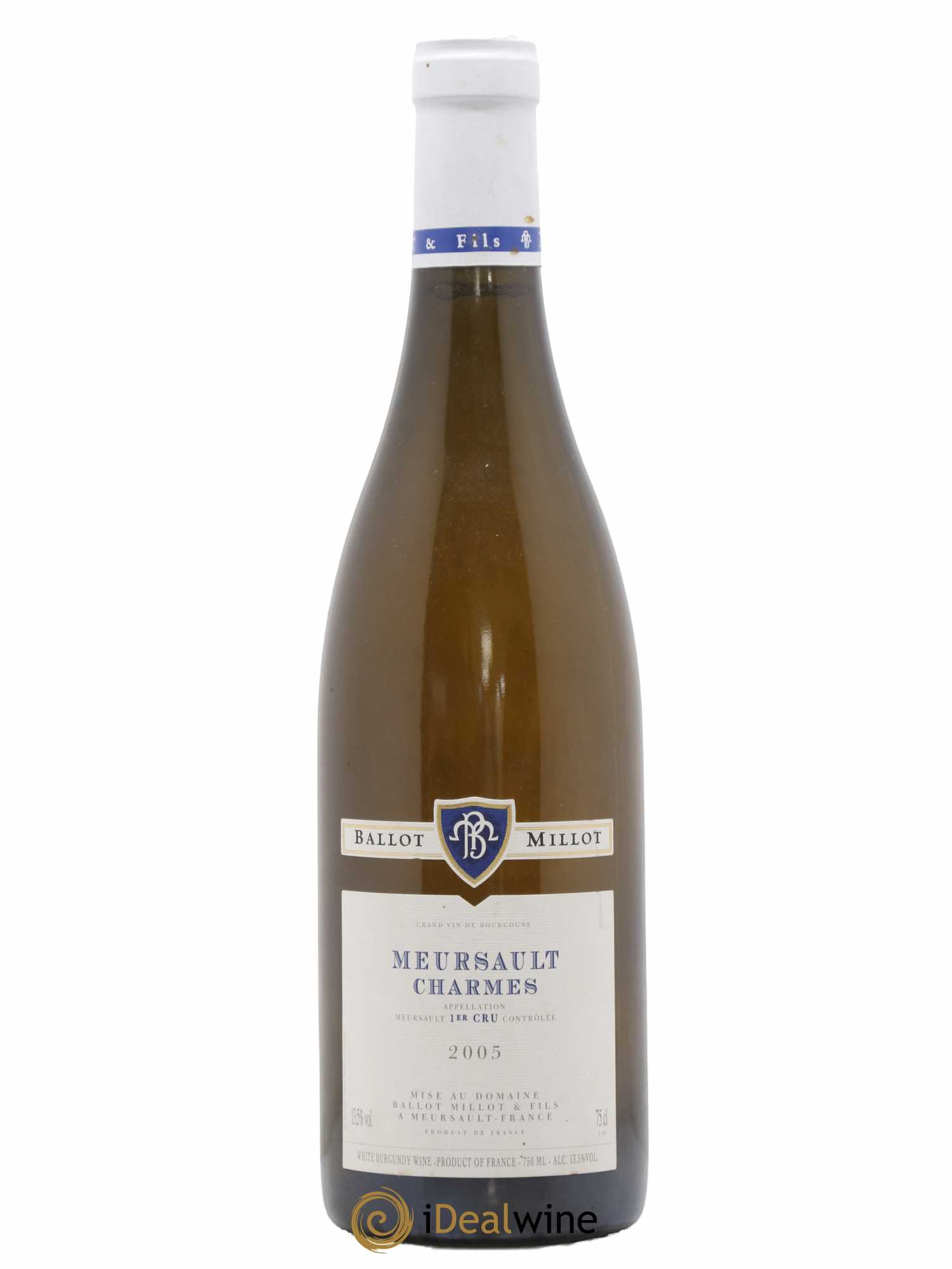 Meursault 1er Cru Charmes Ballot Millot 2005 - Lot de 1 bouteille - 0