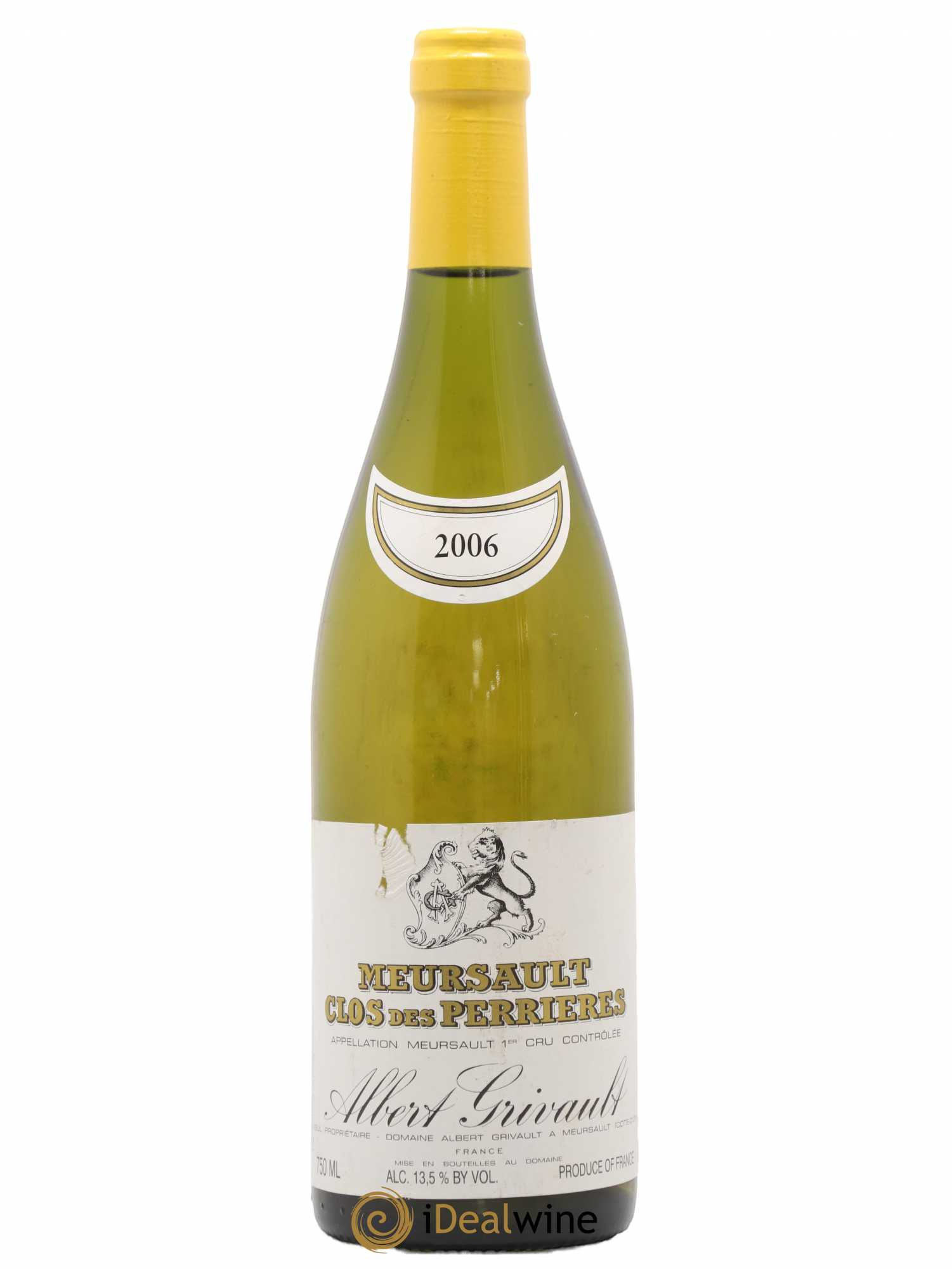 Meursault 1er Cru Clos des Perrières Monopole Albert Grivault 2006 - Lot de 1 bouteille - 0