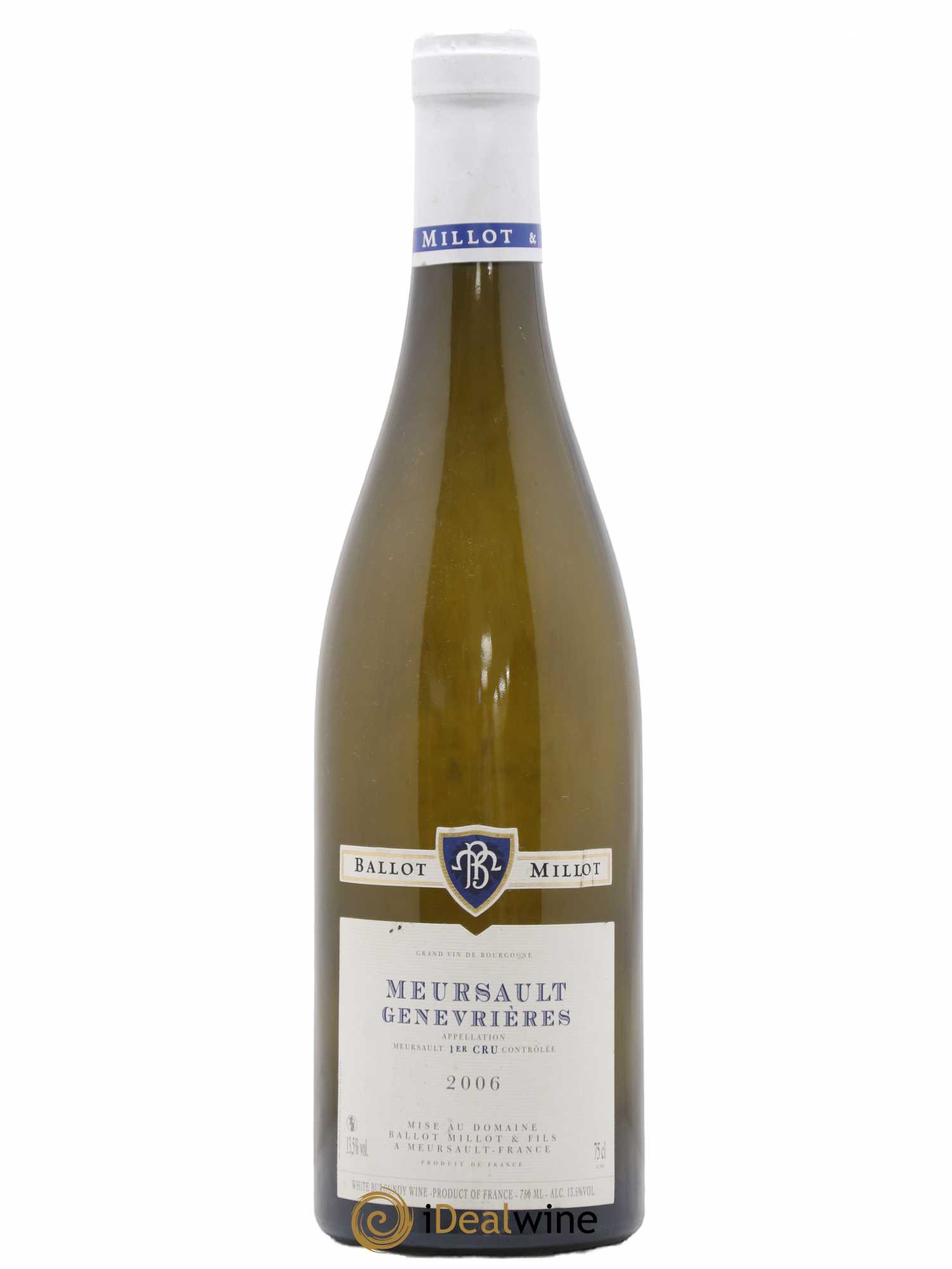 Meursault 1er Cru Genevrières Ballot Millot 2006 - Lot de 1 bouteille - 0