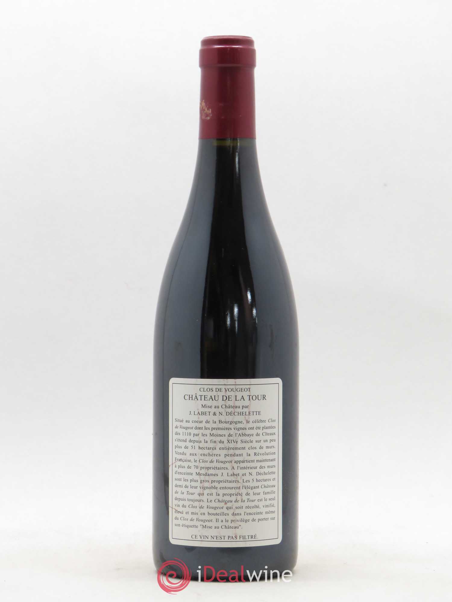 Clos de Vougeot Grand Cru Vieilles Vignes Château de La Tour 2003 - Lot de 1 bouteille - 1