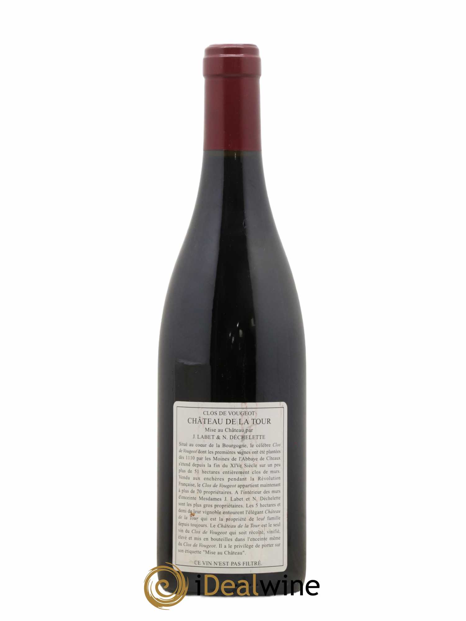 Clos de Vougeot Grand Cru Château de La Tour 2002 - Lot de 1 bouteille - 1