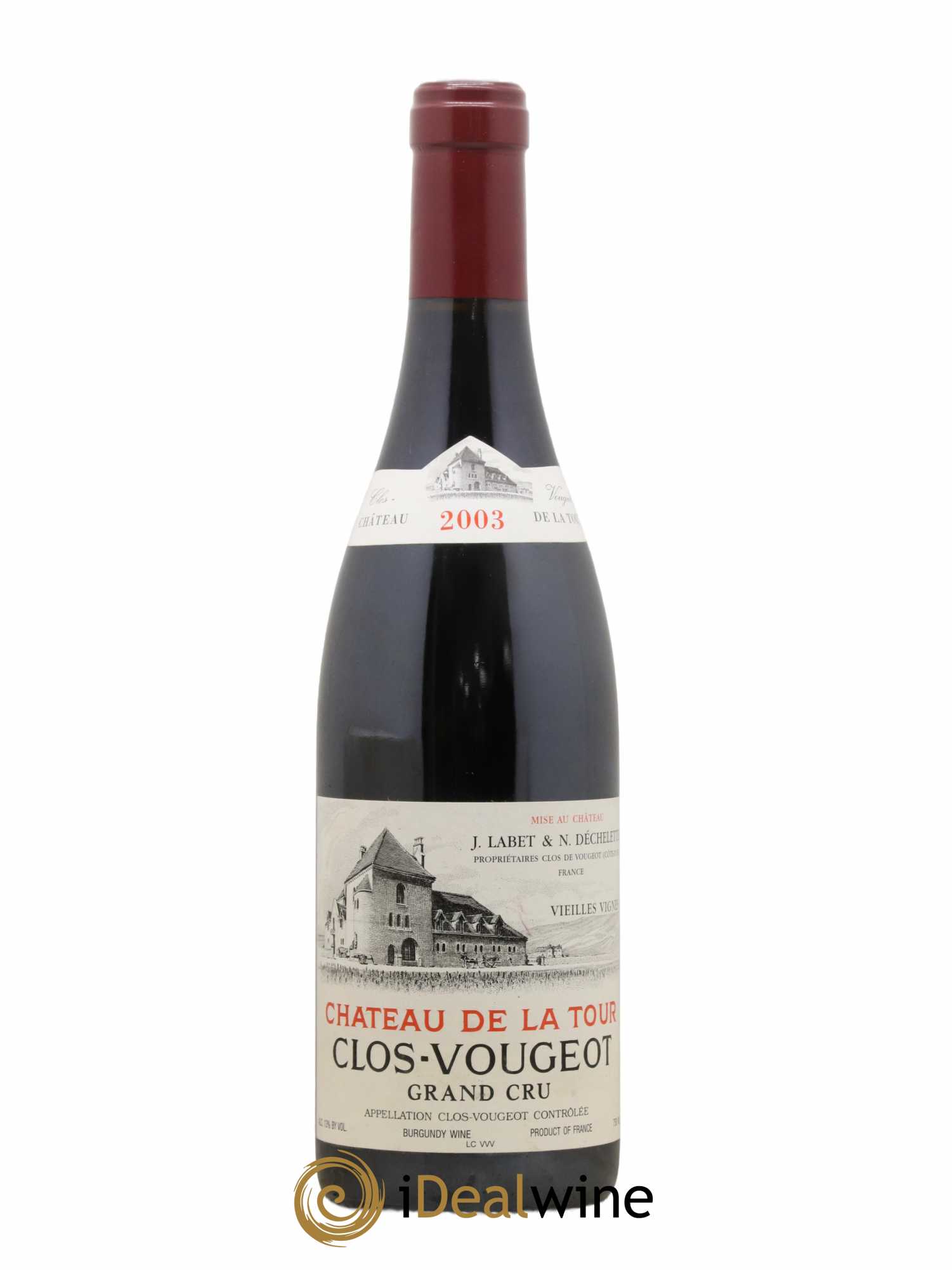 Clos de Vougeot Grand Cru Vieilles Vignes Château de La Tour 2003 - Lot de 1 bouteille - 0