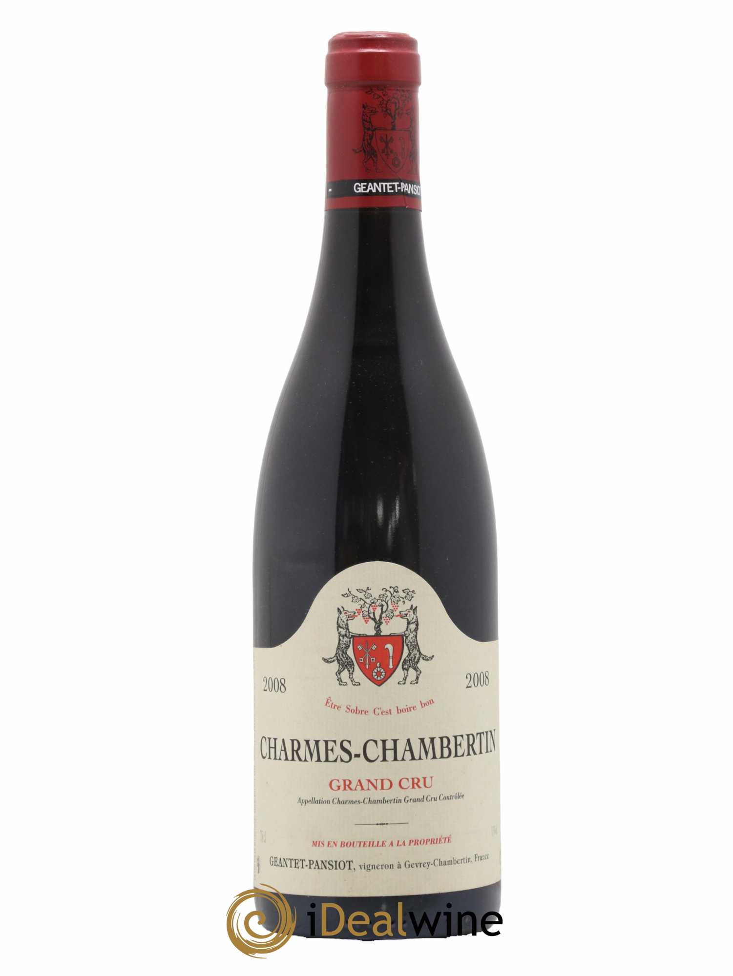 Charmes-Chambertin Grand Cru Geantet-Pansiot 2008 - Lot de 1 bouteille - 0