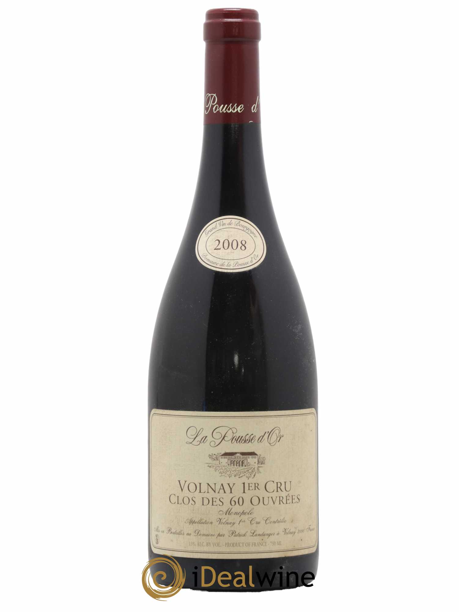 Volnay 1er Cru Clos des 60 ouvrées La Pousse d'Or (Domaine de) 2008 - Lot de 1 bouteille - 0