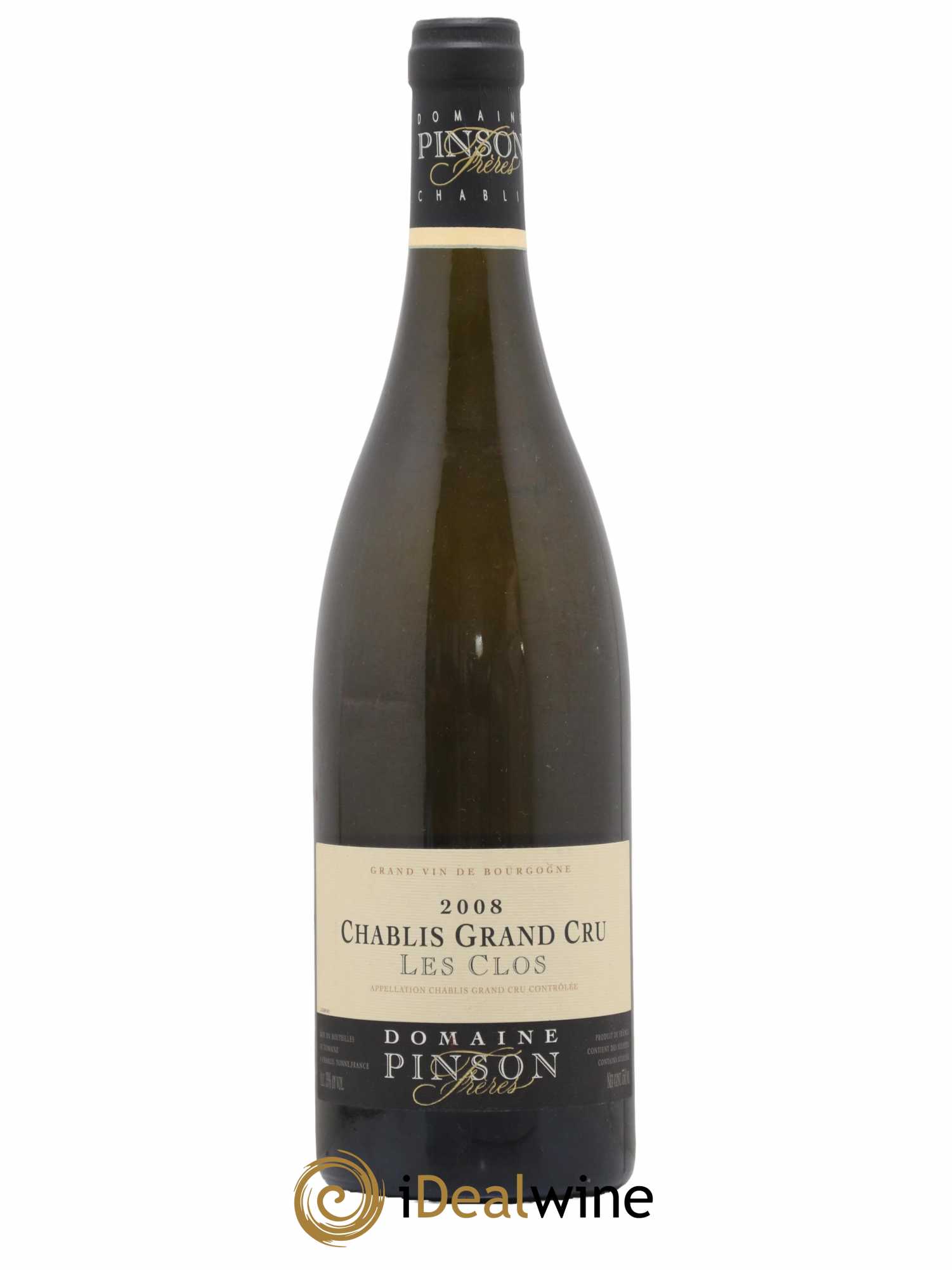 Chablis Grand Cru Les Clos Pinson Frères (Domaine) 2008 - Lot de 1 bouteille - 0