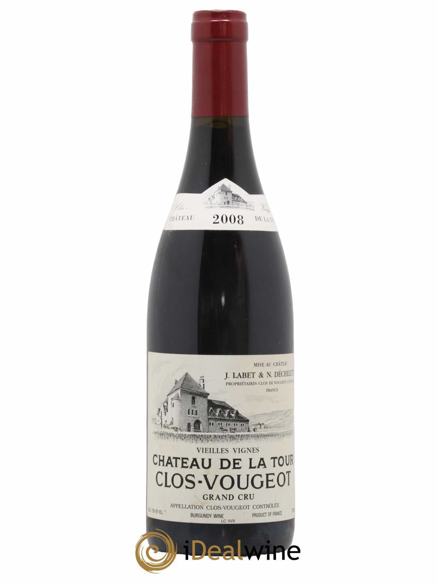 Clos de Vougeot Grand Cru Vieilles Vignes Château de La Tour 2008 - Lot de 1 bouteille - 0
