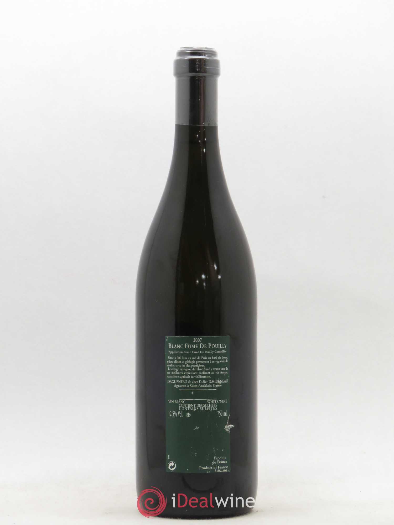 Vin de France (anciennement Pouilly-Fumé) Silex Dagueneau (Domaine Didier - Louis-Benjamin) 2007 - Lot de 1 bouteille - 1
