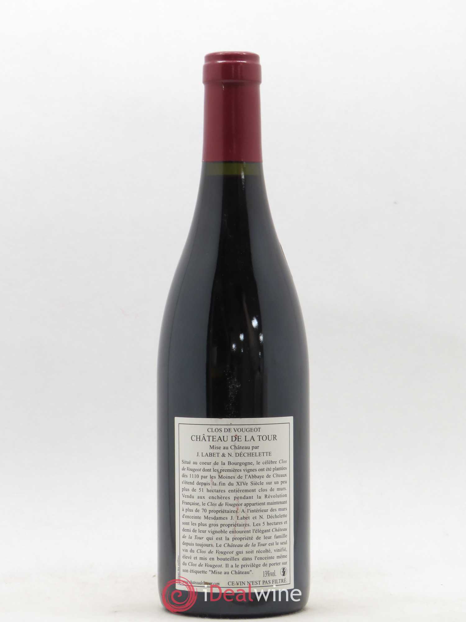 Clos de Vougeot Grand Cru Vieilles Vignes Château de La Tour 2010 - Lot de 1 bouteille - 1