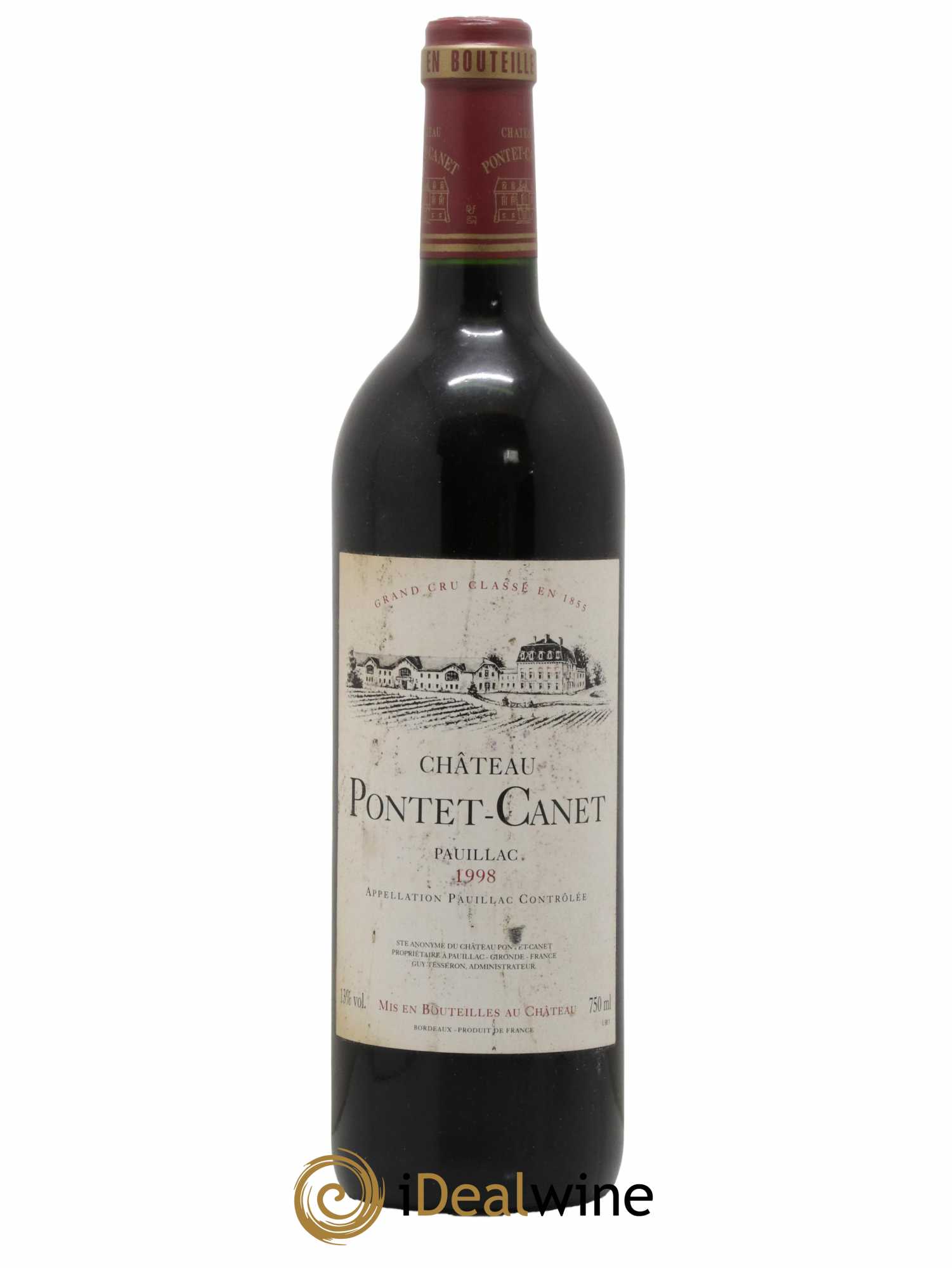 Château Pontet Canet 5ème Grand Cru Classé 1998 - Lot de 1 bouteille - 0