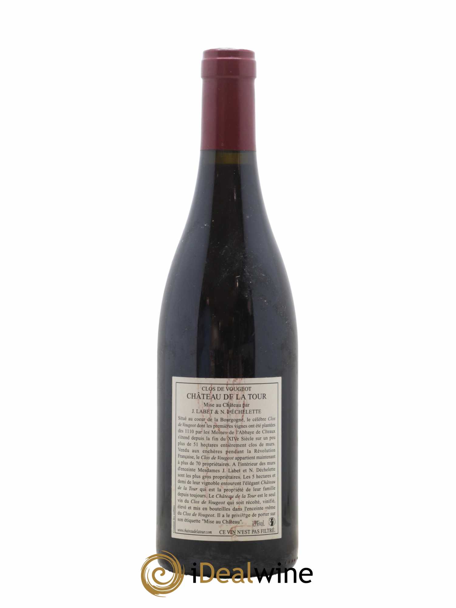 Clos de Vougeot Grand Cru Vieilles Vignes Château de La Tour 2008 - Lot de 1 bouteille - 1