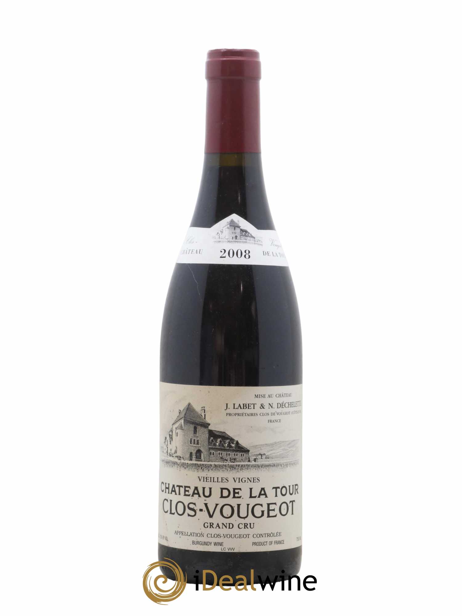 Clos de Vougeot Grand Cru Vieilles Vignes Château de La Tour 2008 - Lot de 1 bouteille - 0