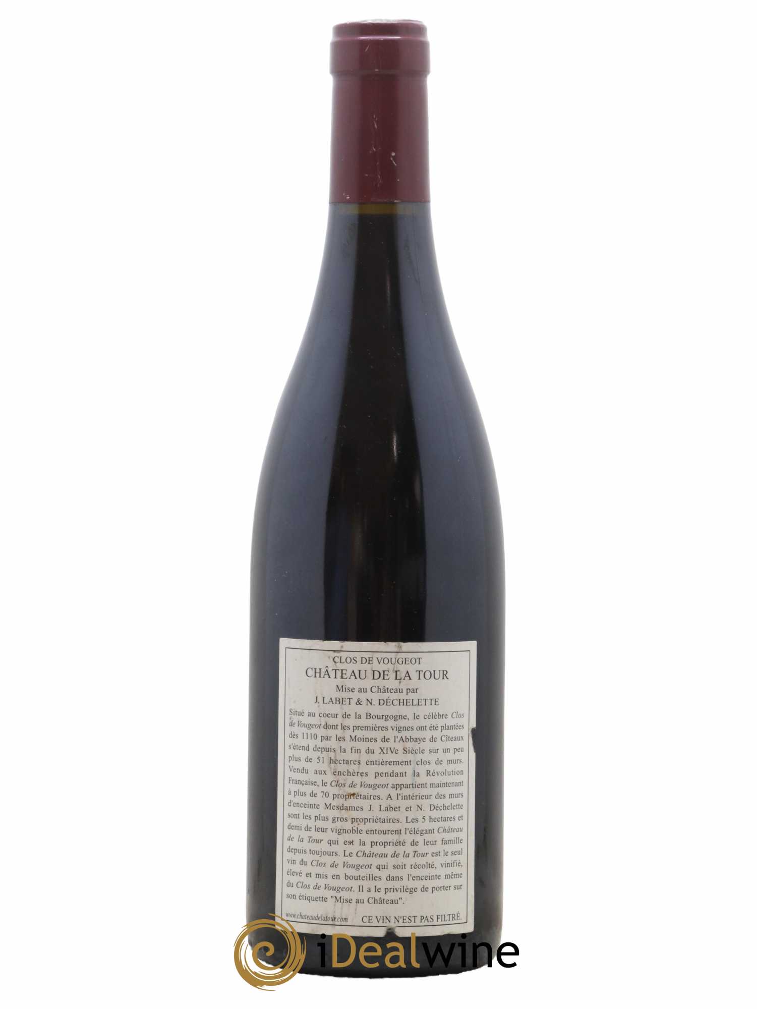 Clos de Vougeot Grand Cru Vieilles Vignes Château de La Tour 2005 - Lot de 1 bouteille - 1