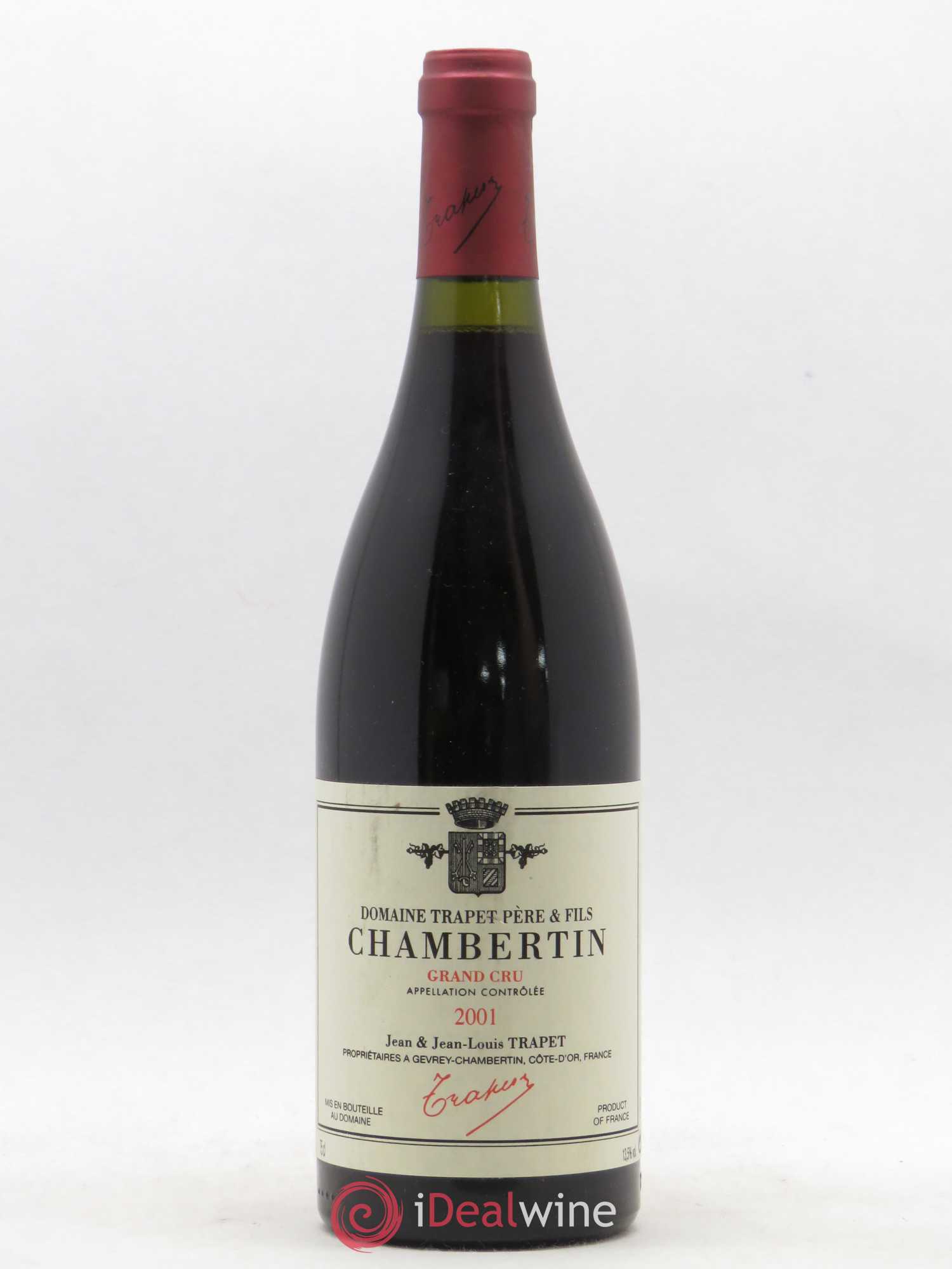 Chambertin Grand Cru Domaine Trapet 2001 - Lot de 1 bouteille - 0
