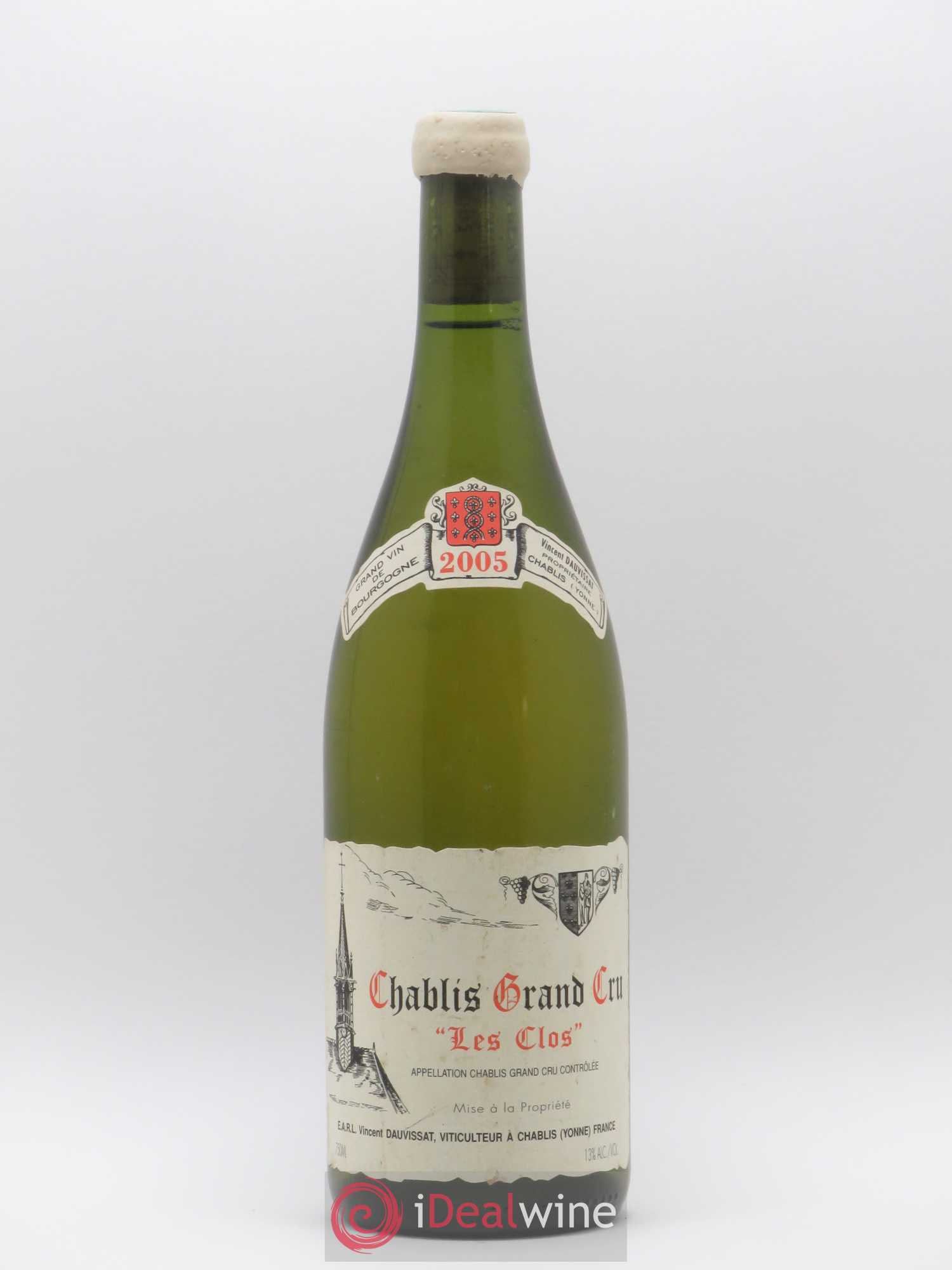 Chablis Grand Cru Les Clos Vincent Dauvissat (Domaine) 2005 - Lot de 1 bouteille - 0